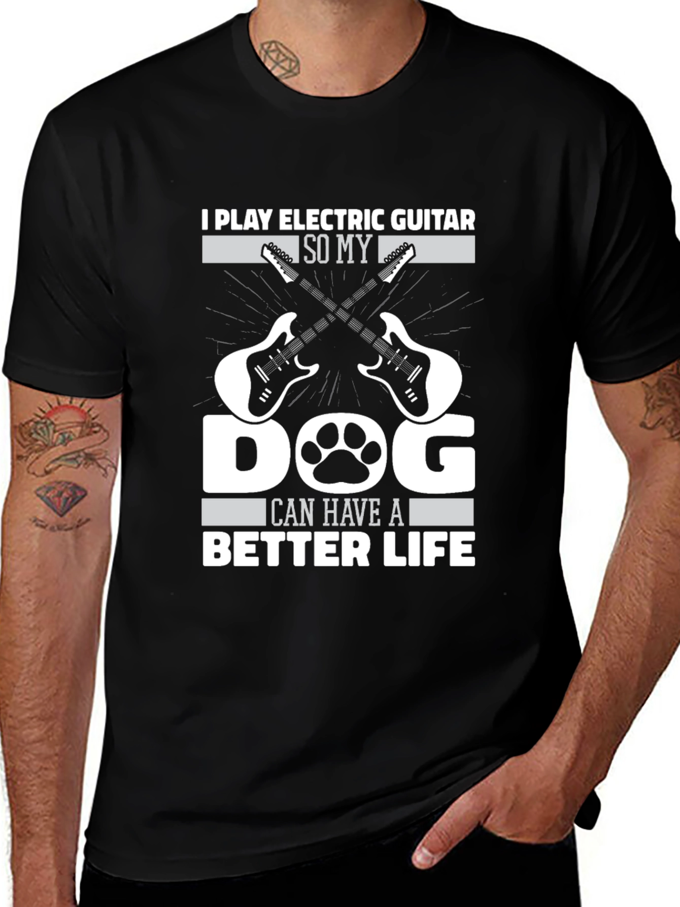 Electric Guitar Dog Life T-Shirt