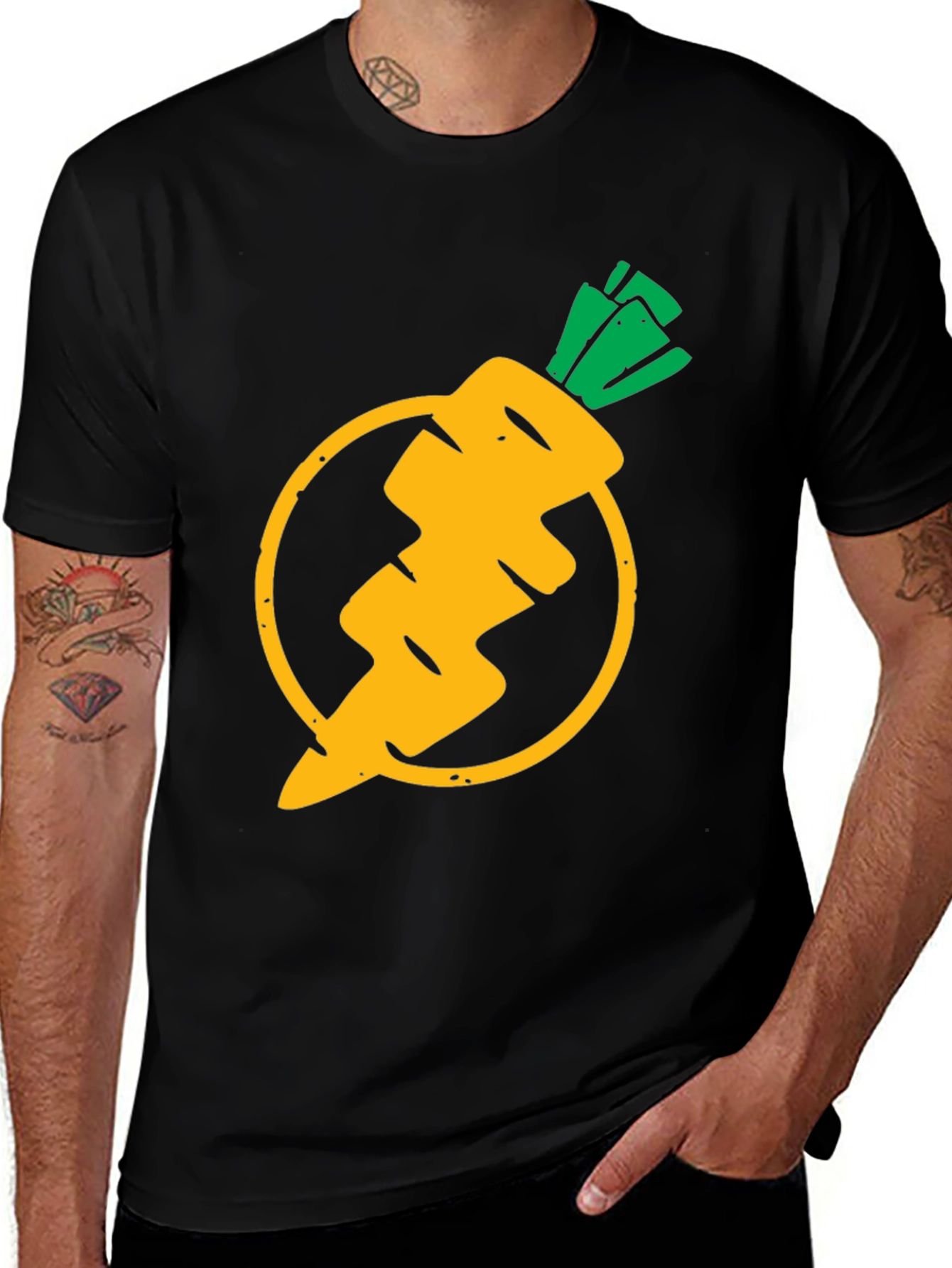 Variant 4 of Funny Carrot Lightning Bolt T-Shirt