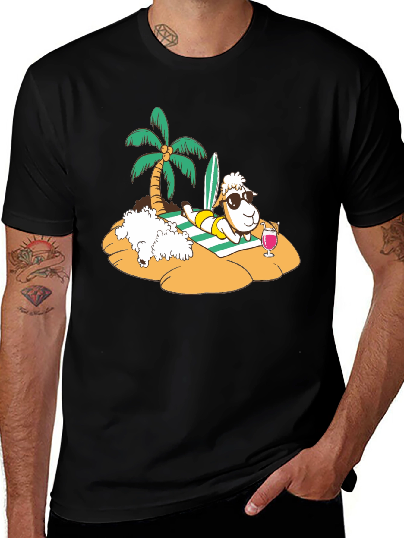 Variant 18 of Relaxed Sheep T-Shirt - Summer Vibes