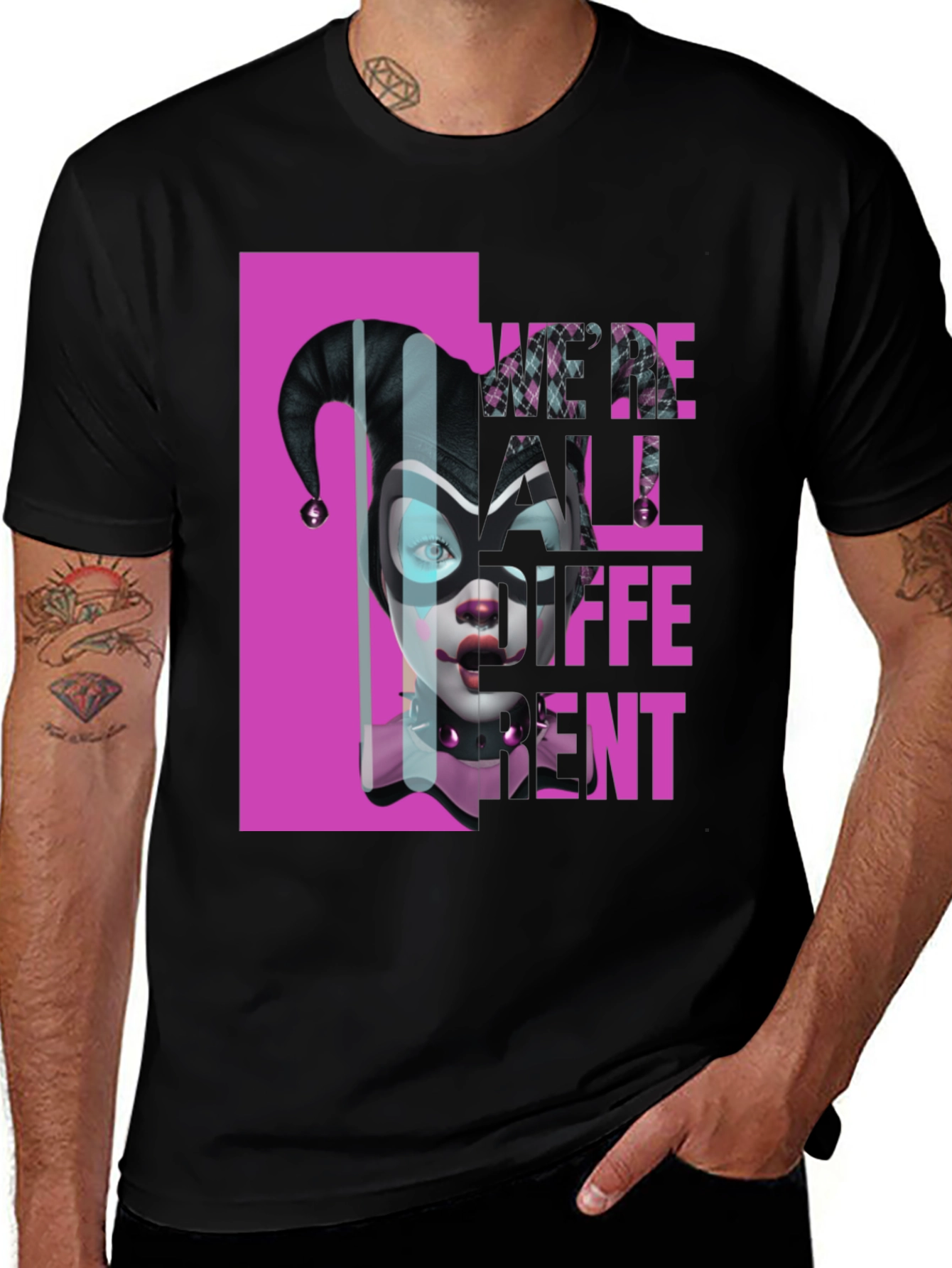 Harley Quinn "We're All Different" Graphic T-Shirt