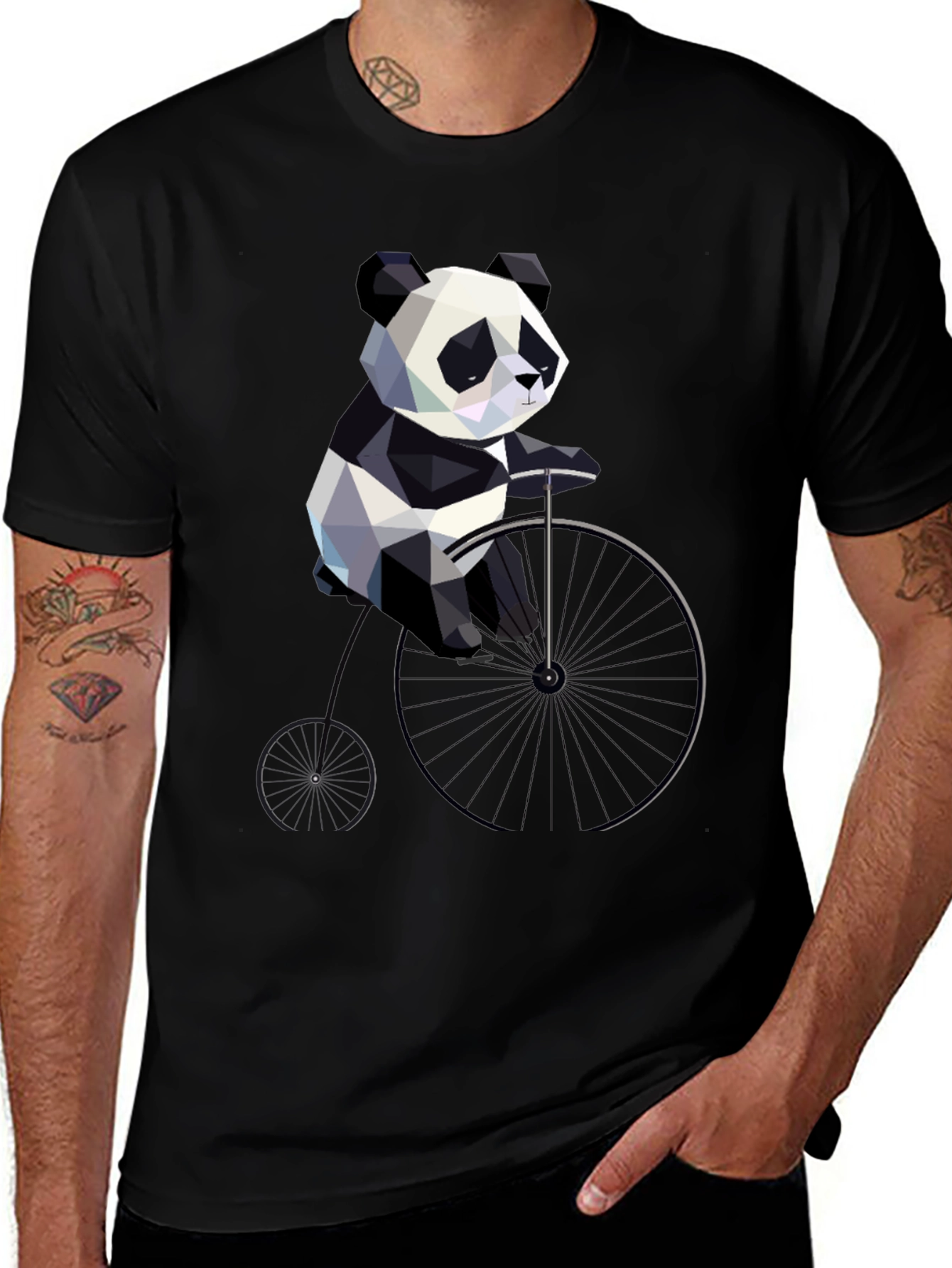 Variant 3 of Panda on Bike Graphic Tee