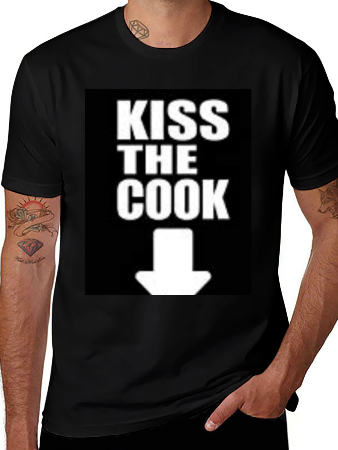 Variant 10 of Kiss The Cook Novelty Graphic T-Shirt