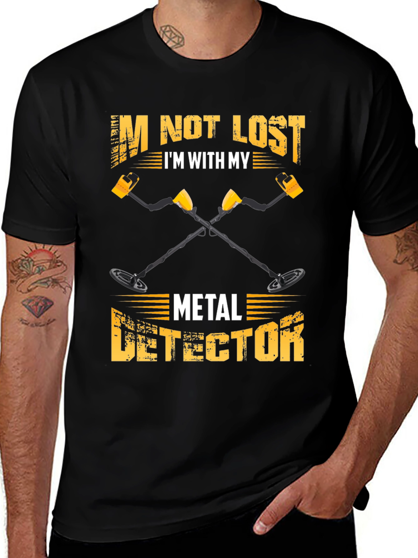 Variant 3 of I'm Not Lost Metal Detector T-Shirt