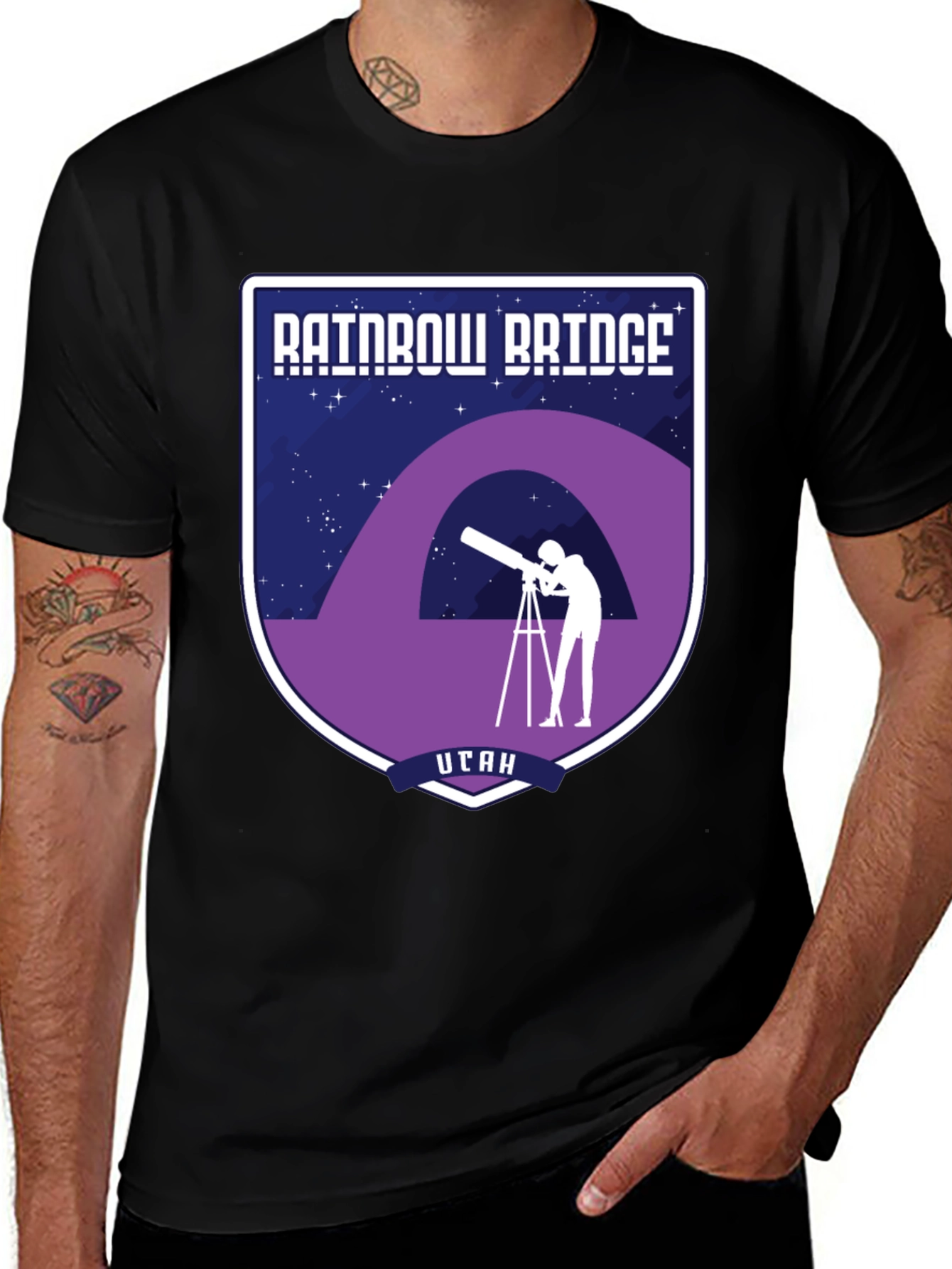 Variant 10 of Rainbow Bridge Utah Black T-Shirt