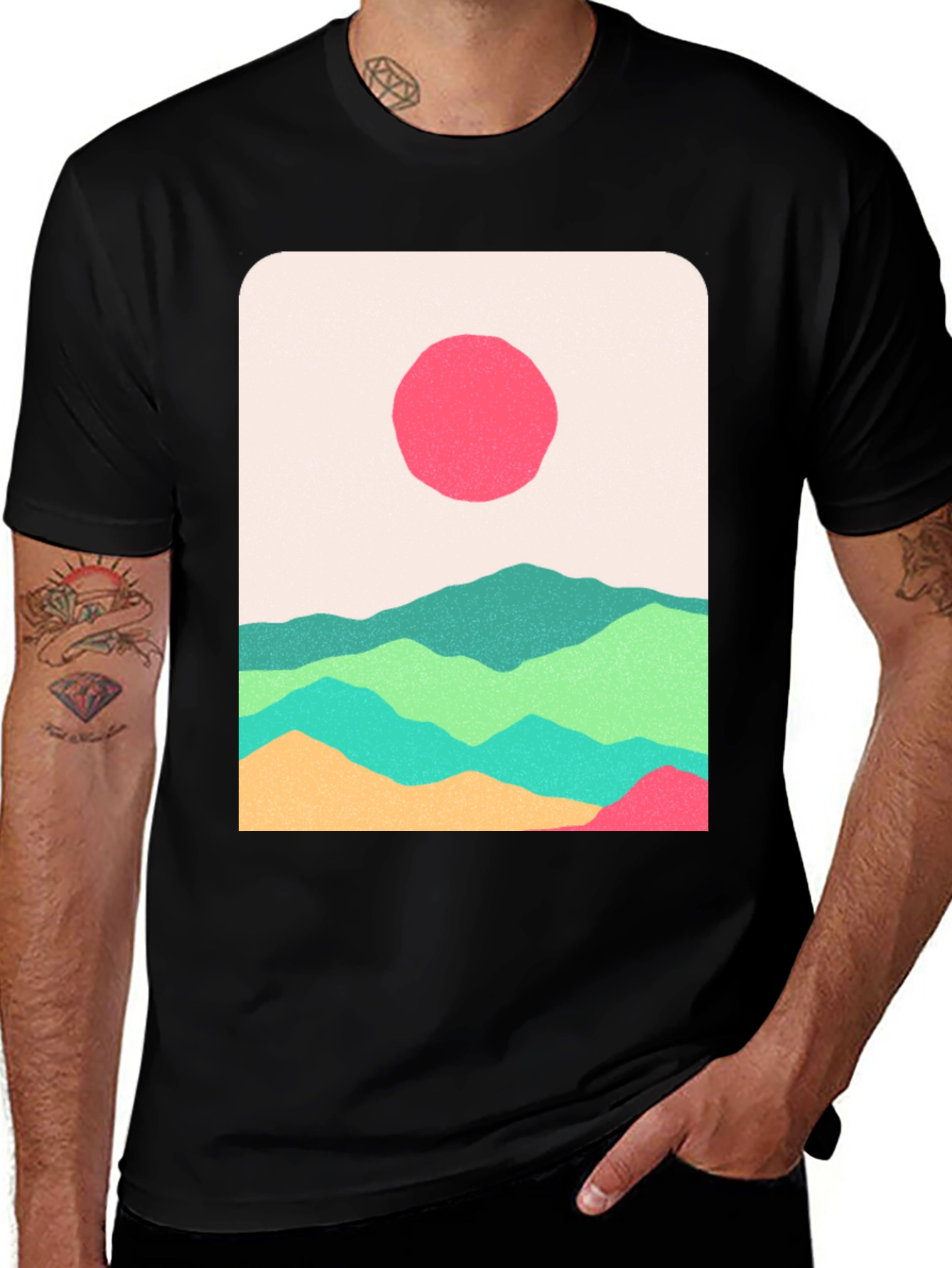 Variant 23 of Abstract Landscape Graphic Tee