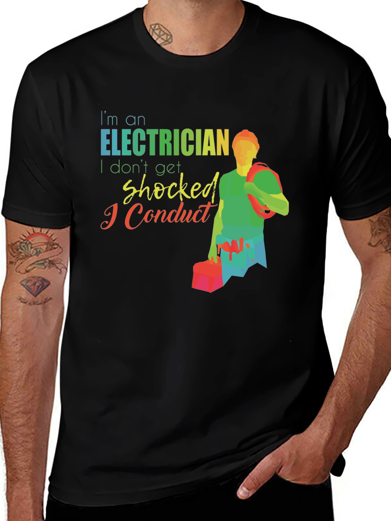 Variant 29 of Electrician Humor Graphic T-Shirt