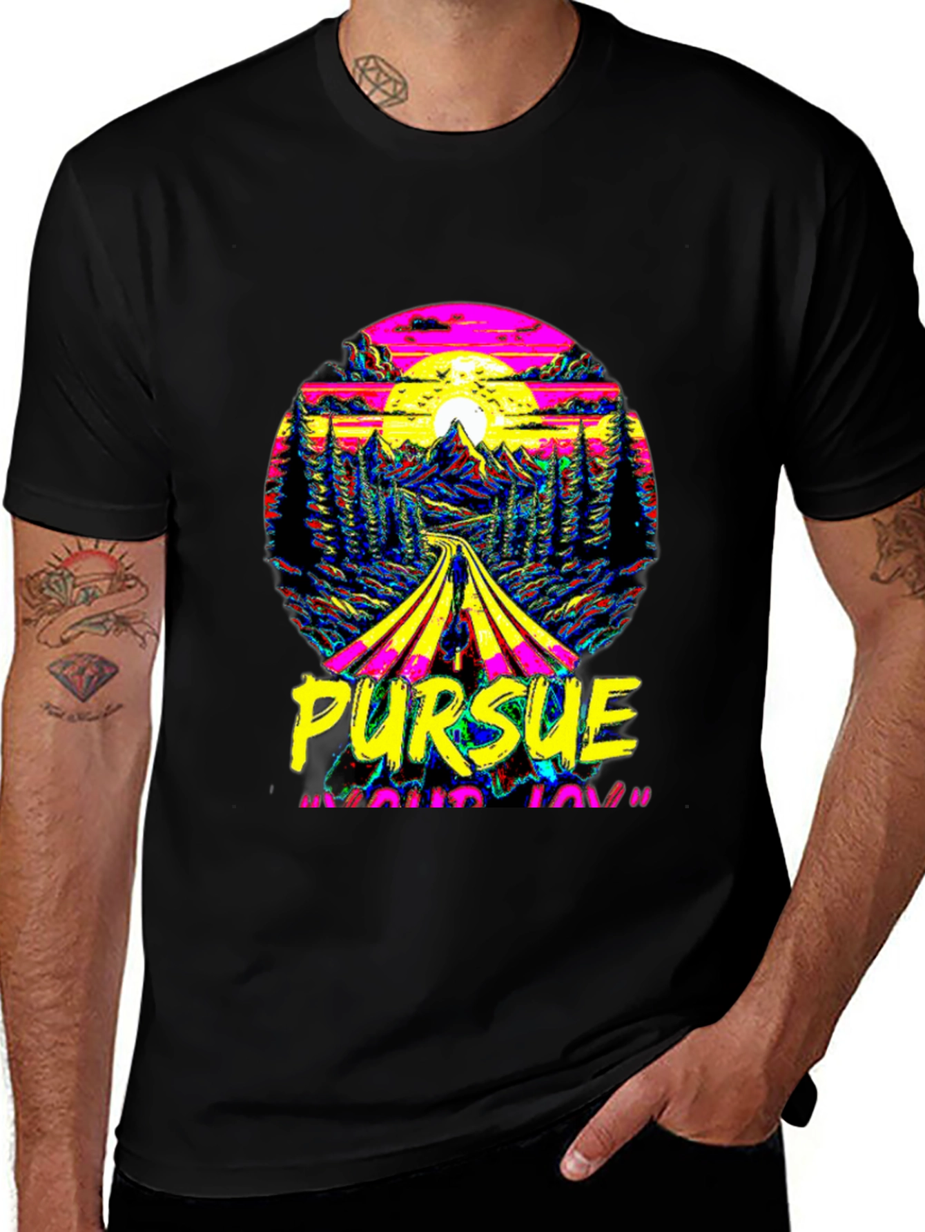 Variant 10 of Pursue Your Joy T-Shirt - Mountain Road
