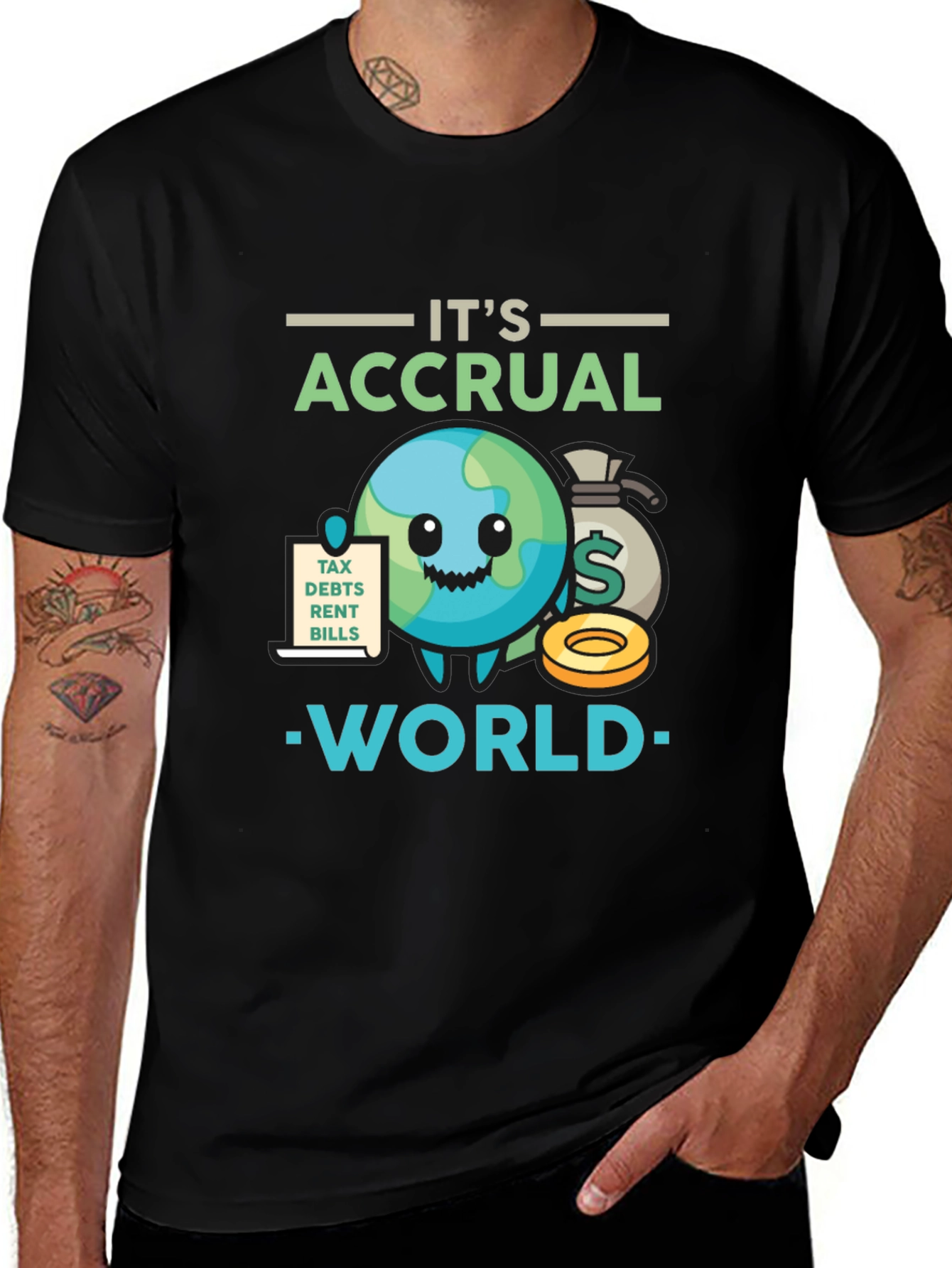 It's Accrual World Funny Accounting T-Shirt