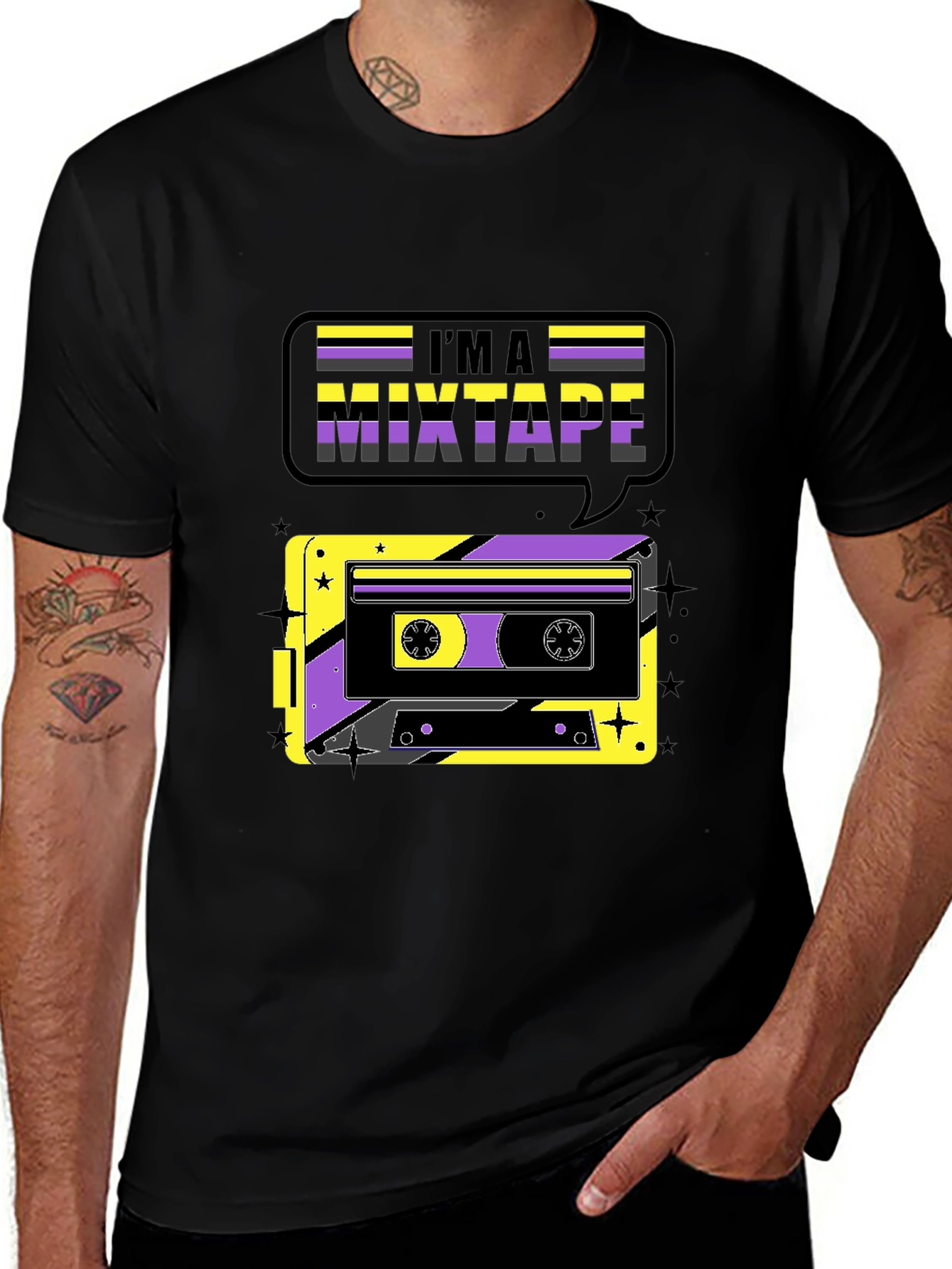 I'm A Mixtape Retro Cassette Tape Graphic T-Shirt