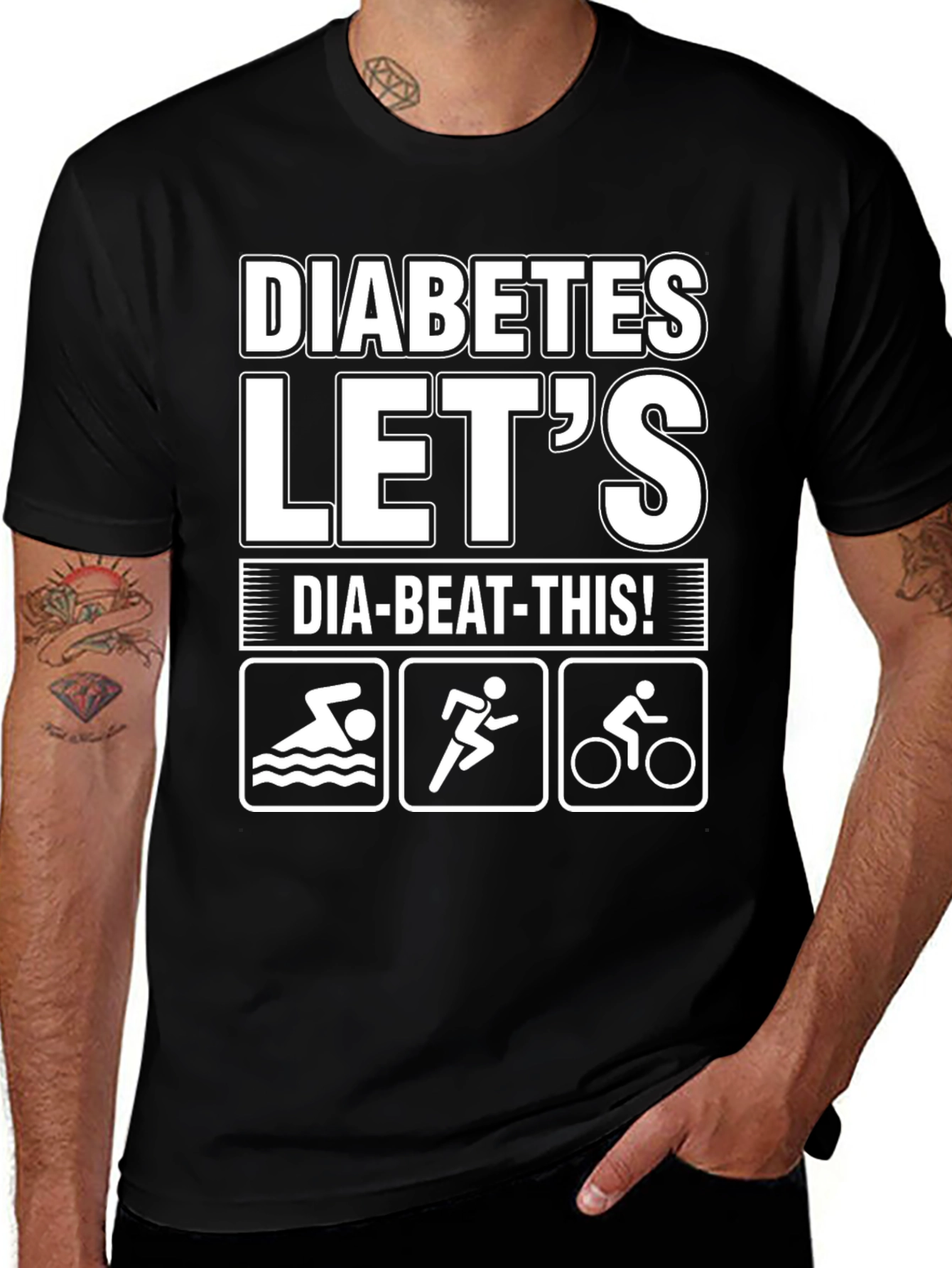 Variant 21 of Diabetes Let's Dia-Beat-This! T-Shirt