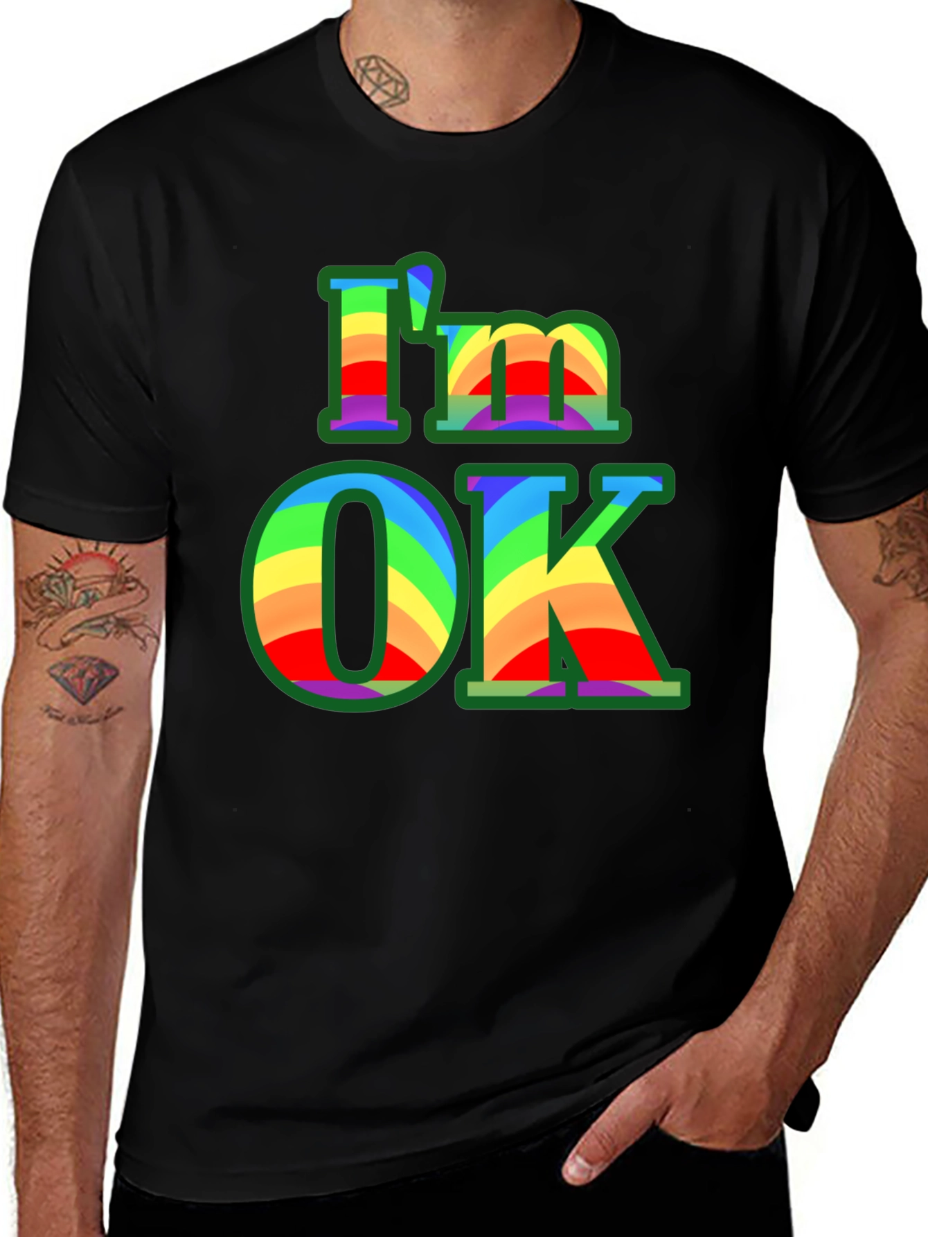 Variant 2 of I'm OK Rainbow T-Shirt