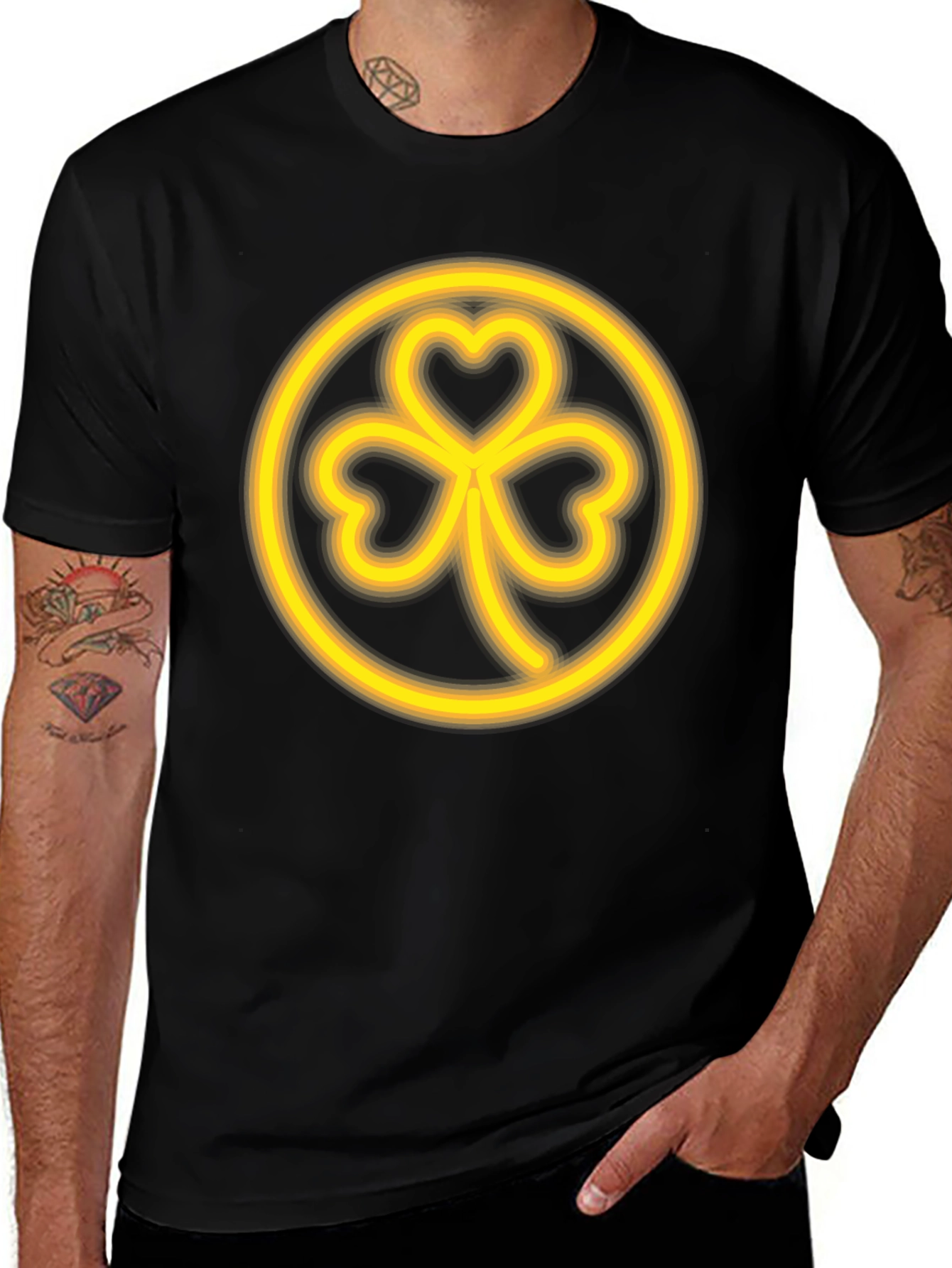 Variant 21 of Shamrock T-Shirt - Lucky Clover Design
