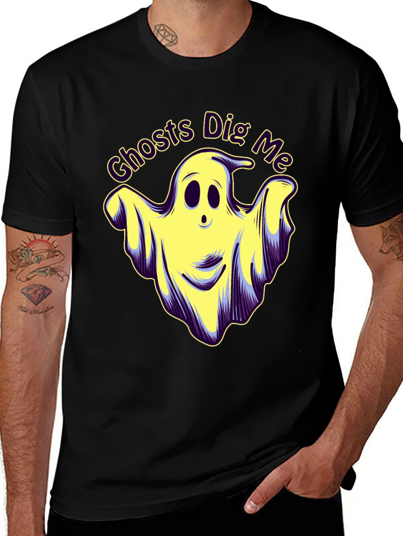 Variant 18 of Ghosts Dig Me Funny Halloween T-Shirt