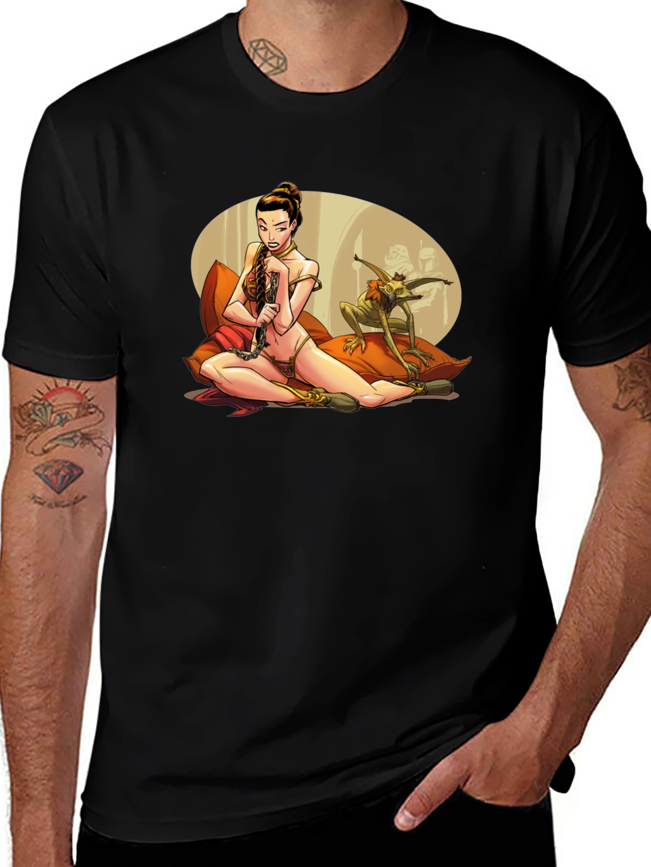 Leia Jabba Scene Graphic T-Shirt