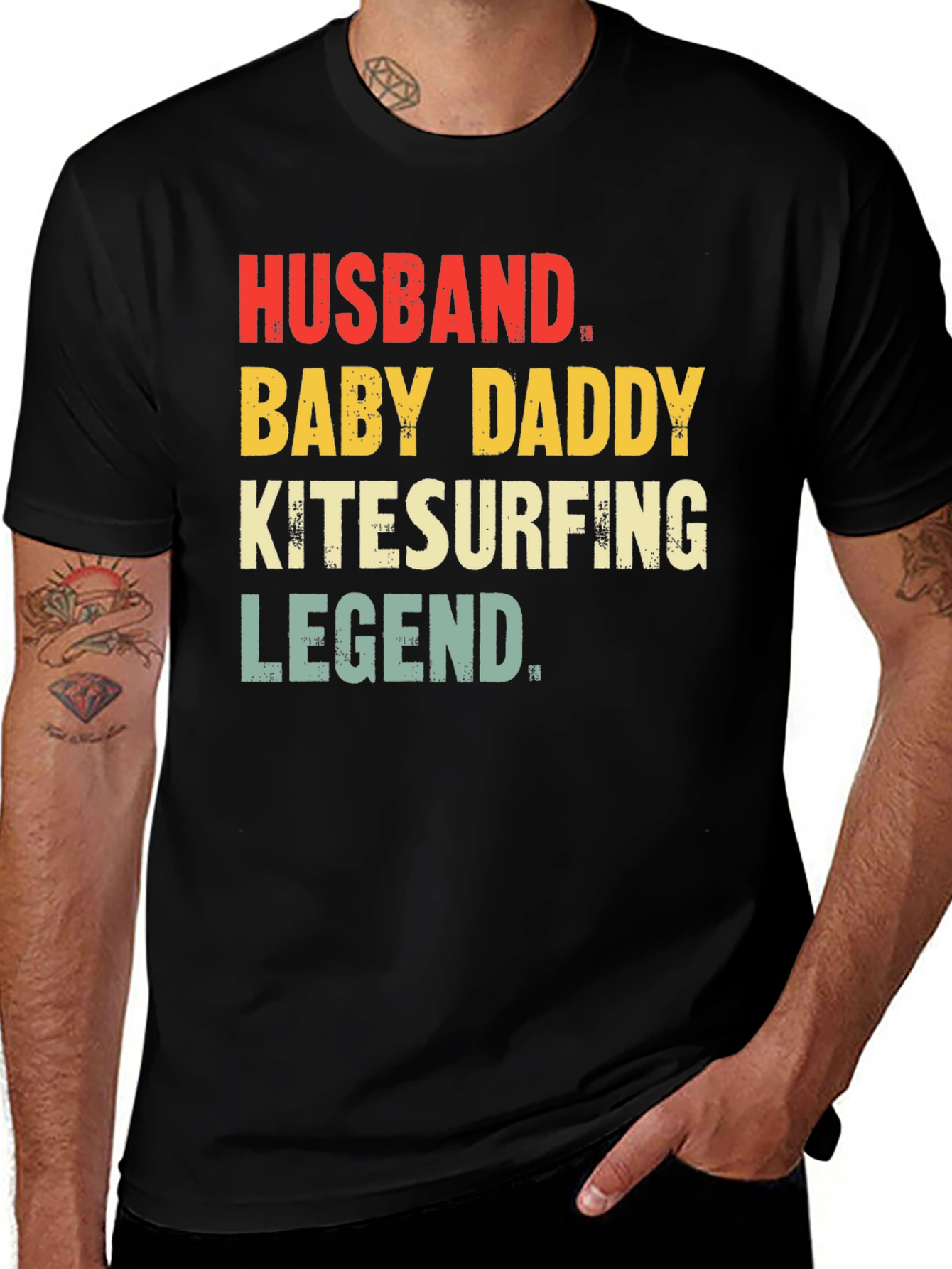 Variant 16 of Husband Baby Daddy Kitesurfing Legend T-Shirt
