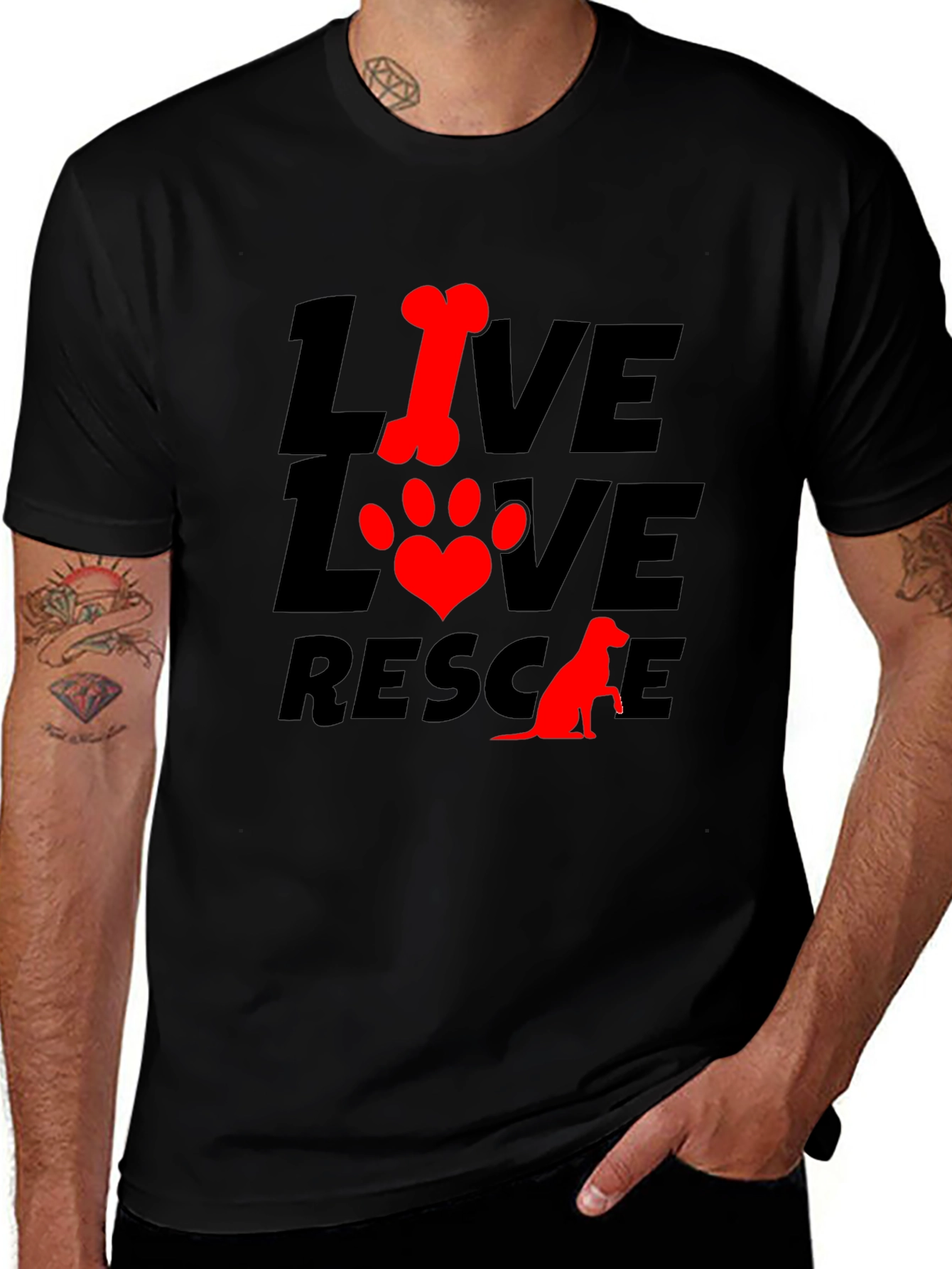 Variant 26 of Live Love Rescue T-Shirt
