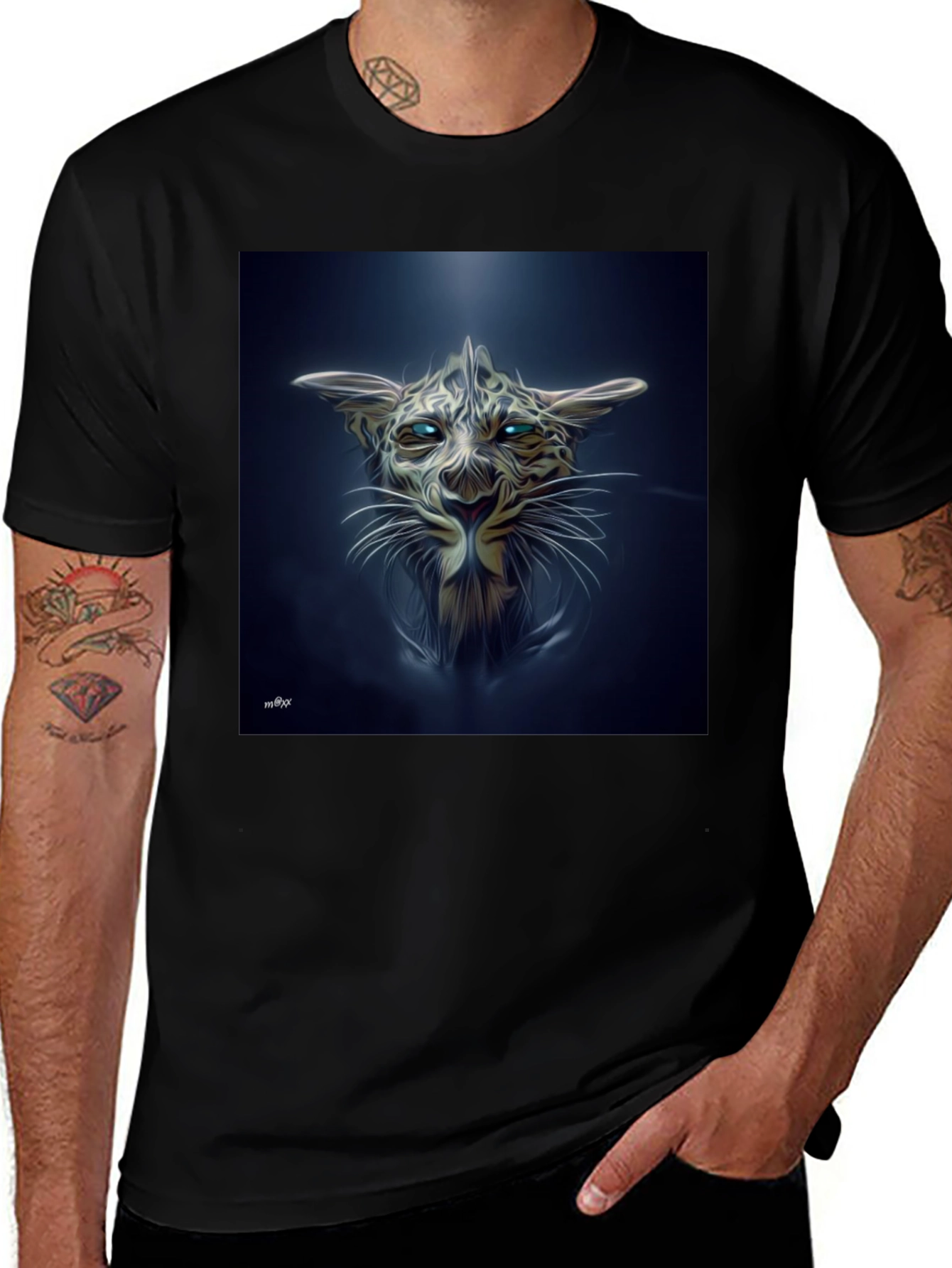 Variant 24 of Mystical Cat Graphic T-Shirt