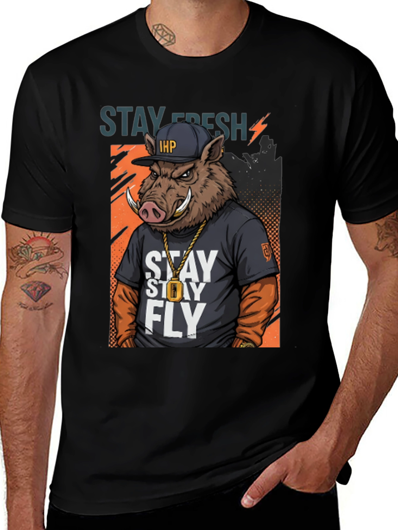 Variant 11 of Stay Fresh Boar Graphic T-Shirt