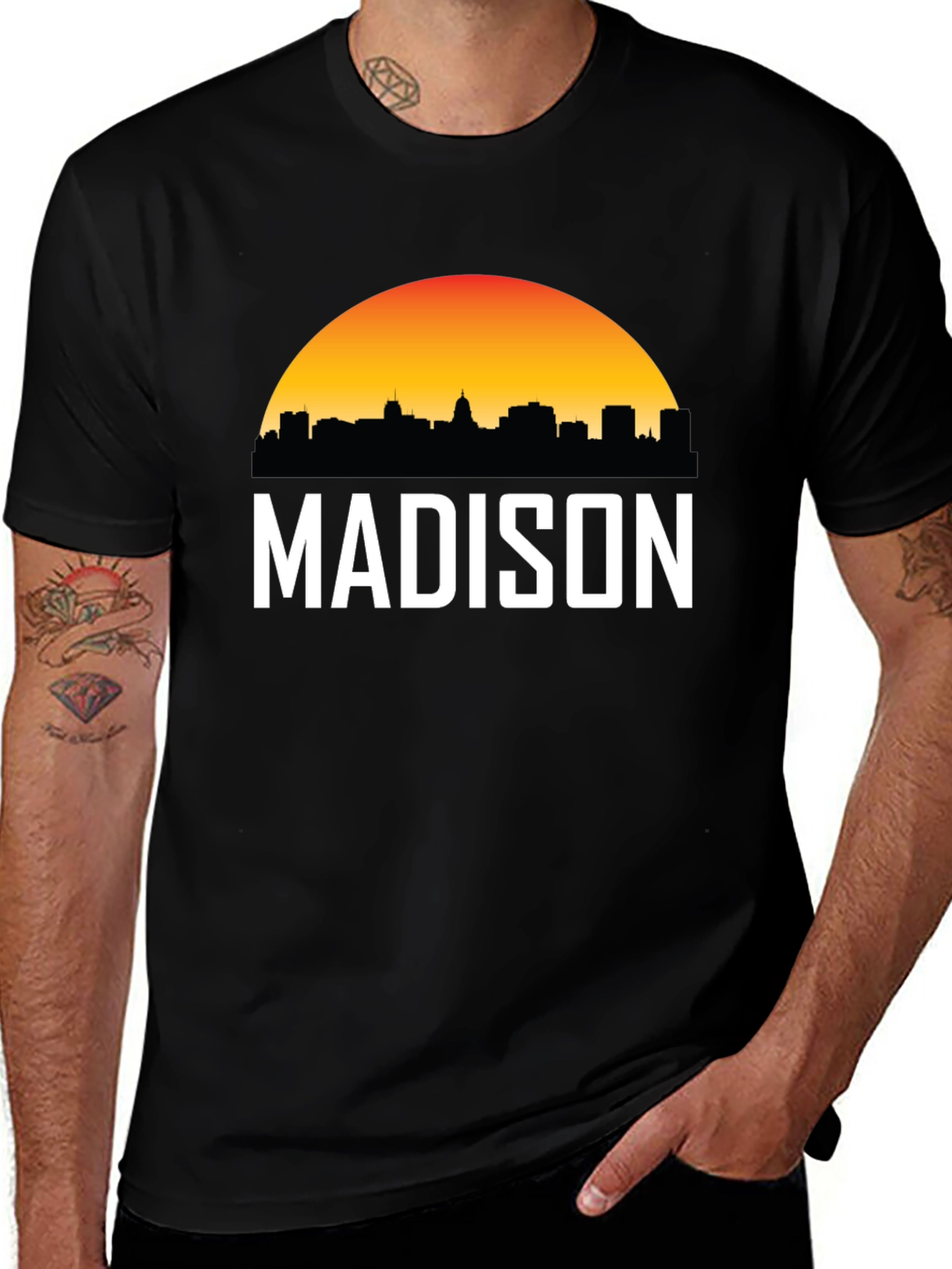 Madison Skyline T-Shirt - Sunset Graphic Tee