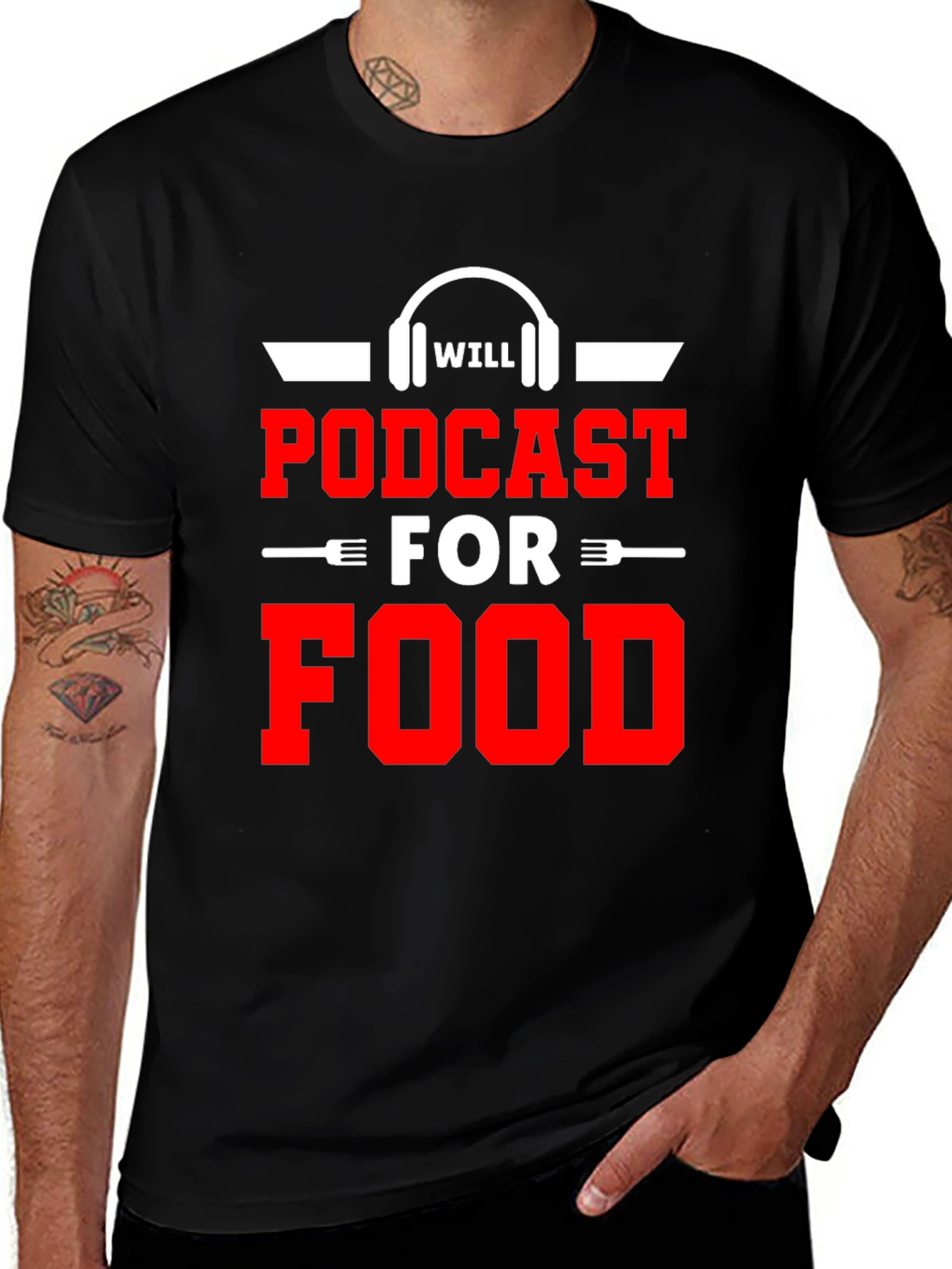 Variant 12 of Podcast for Food Graphic T-Shirt