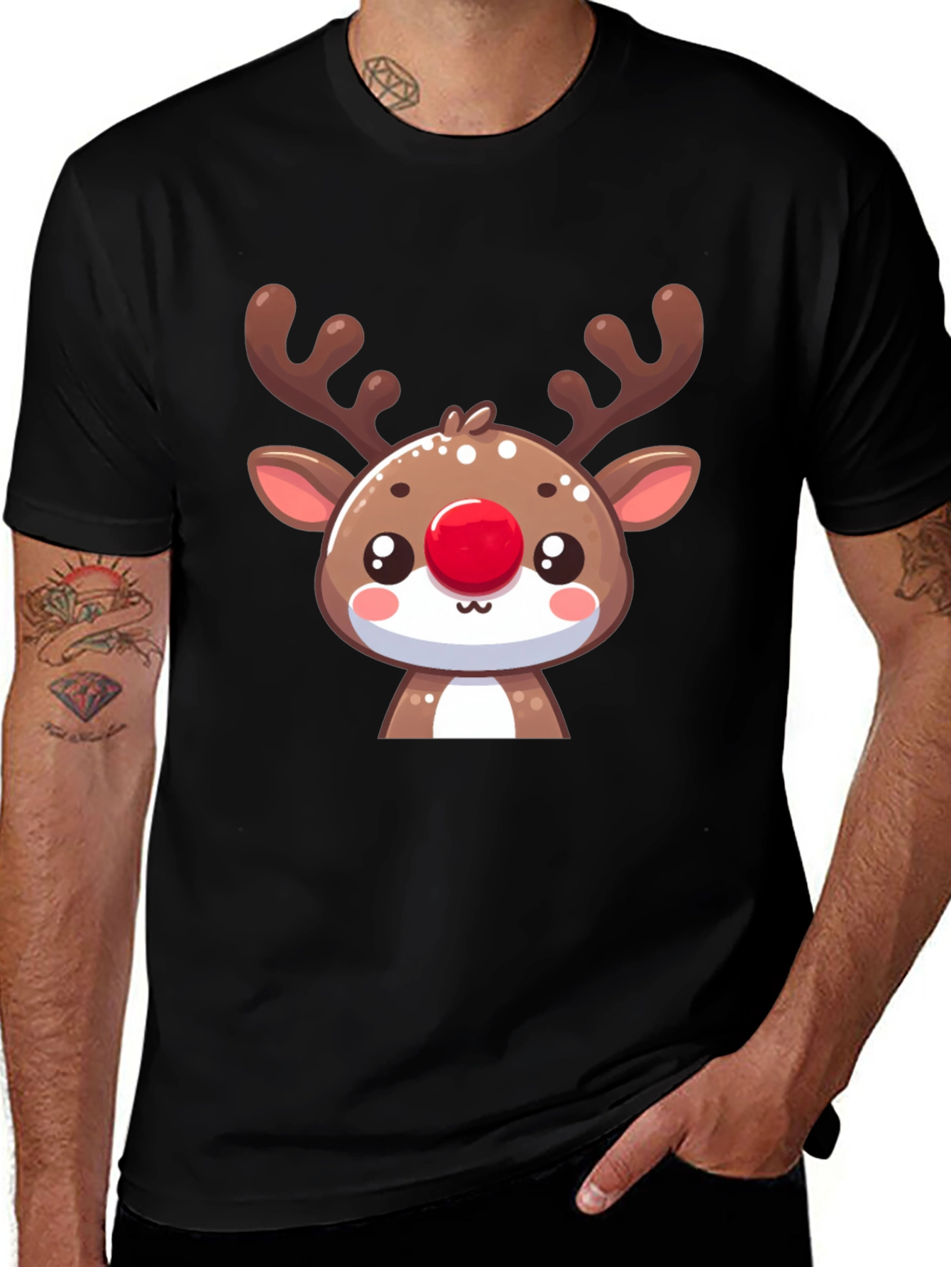 Variant 16 of Cute Reindeer T-Shirt - Holiday Cheer