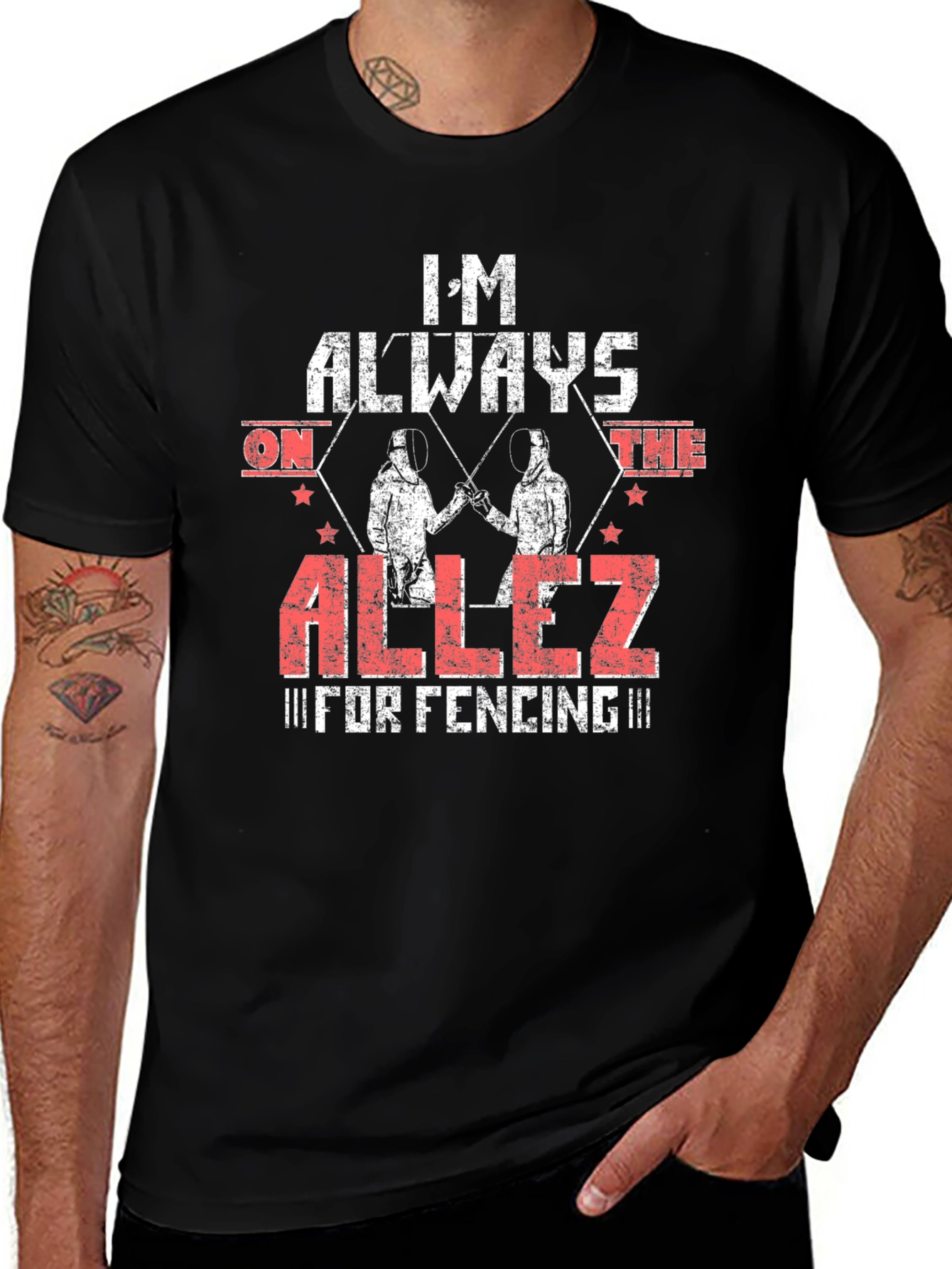 Variant 22 of I'm Always on the Allez Fencing T-Shirt