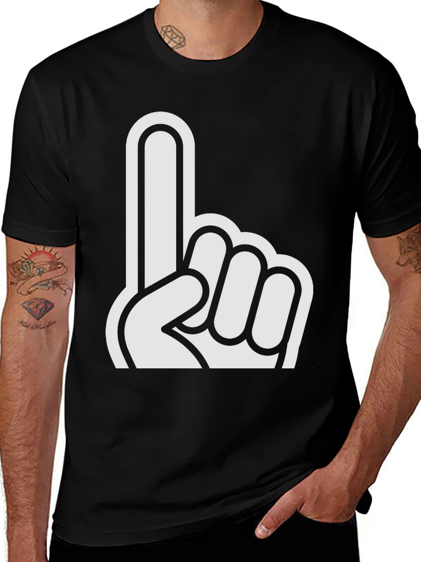 Variant 22 of Number One Fan Black T-Shirt