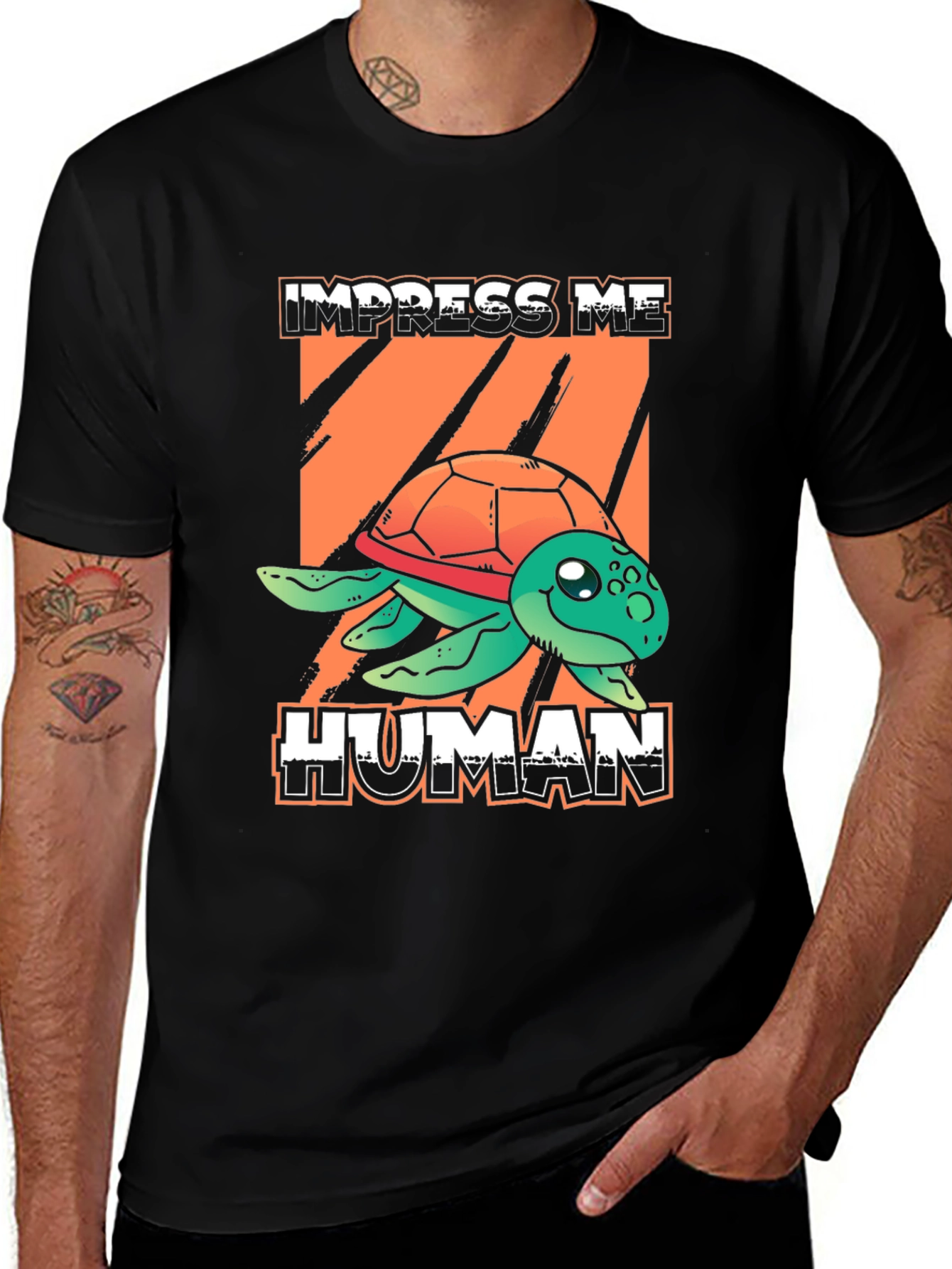 Variant 3 of Impress Me Human Turtle Graphic T-Shirt