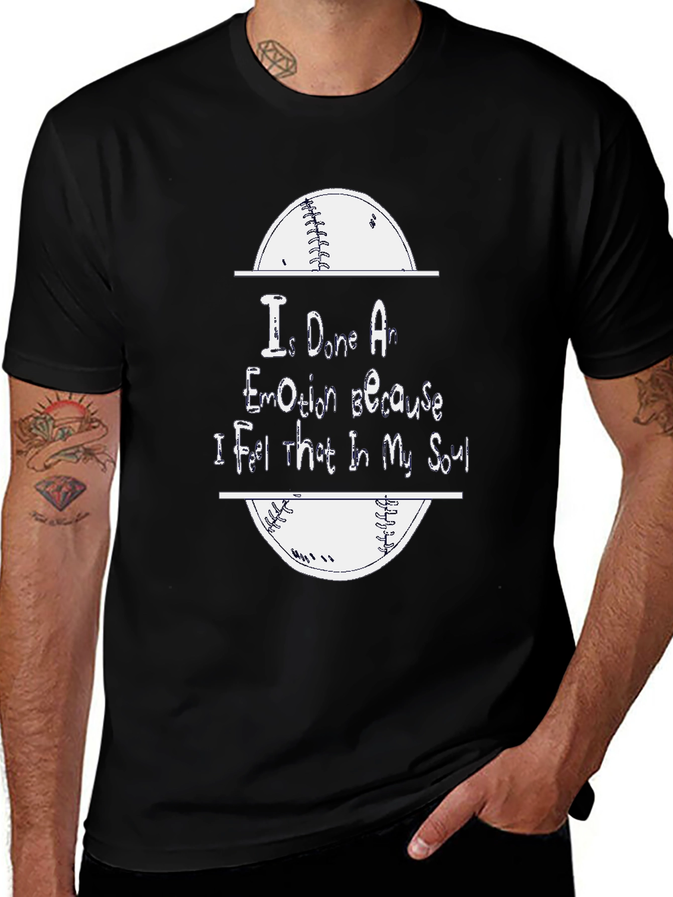 Emotional Baseball T-Shirt - Soulful Design