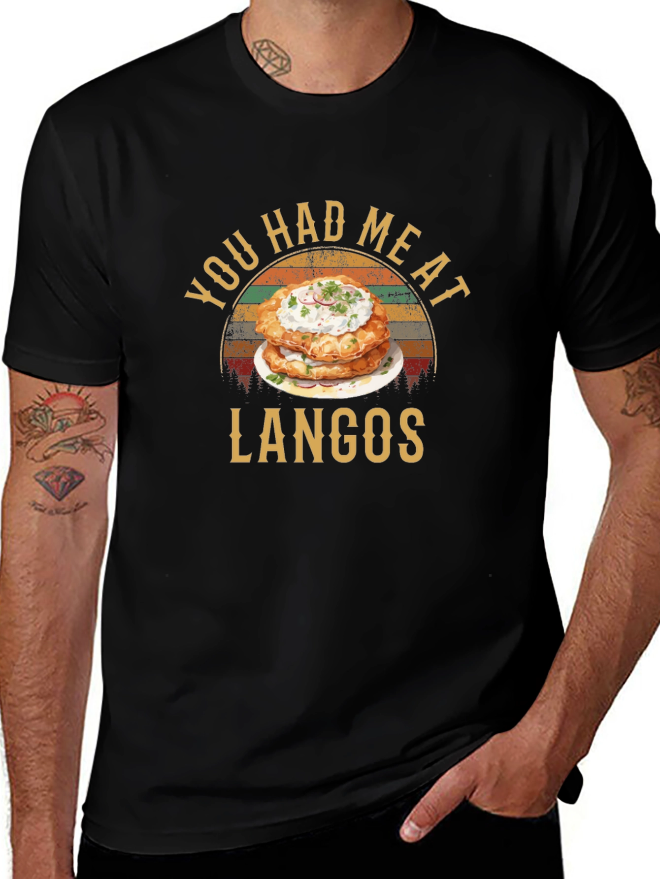Variant 23 of You Had Me At Langos T-Shirt - Foodie Apparel
