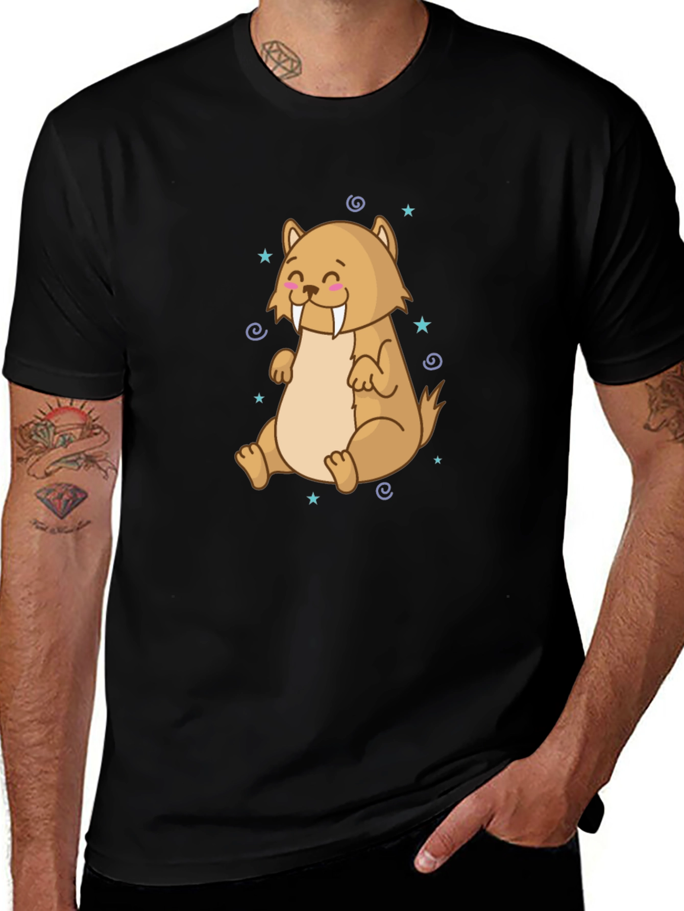 Variant 7 of Cute Cartoon Walrus Graphic T-Shirt