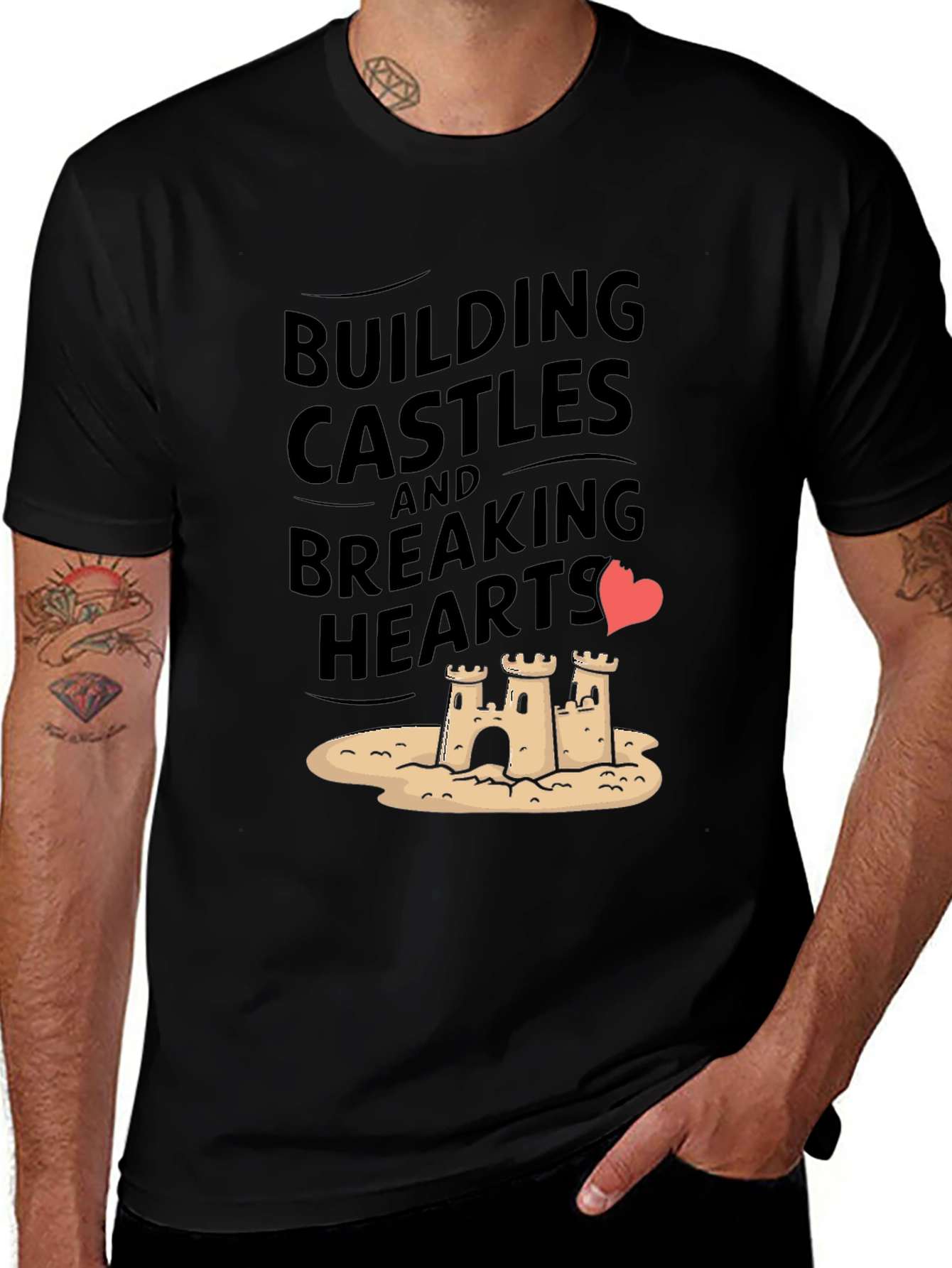 Variant 5 of Building Castles & Breaking Hearts Graphic Tee