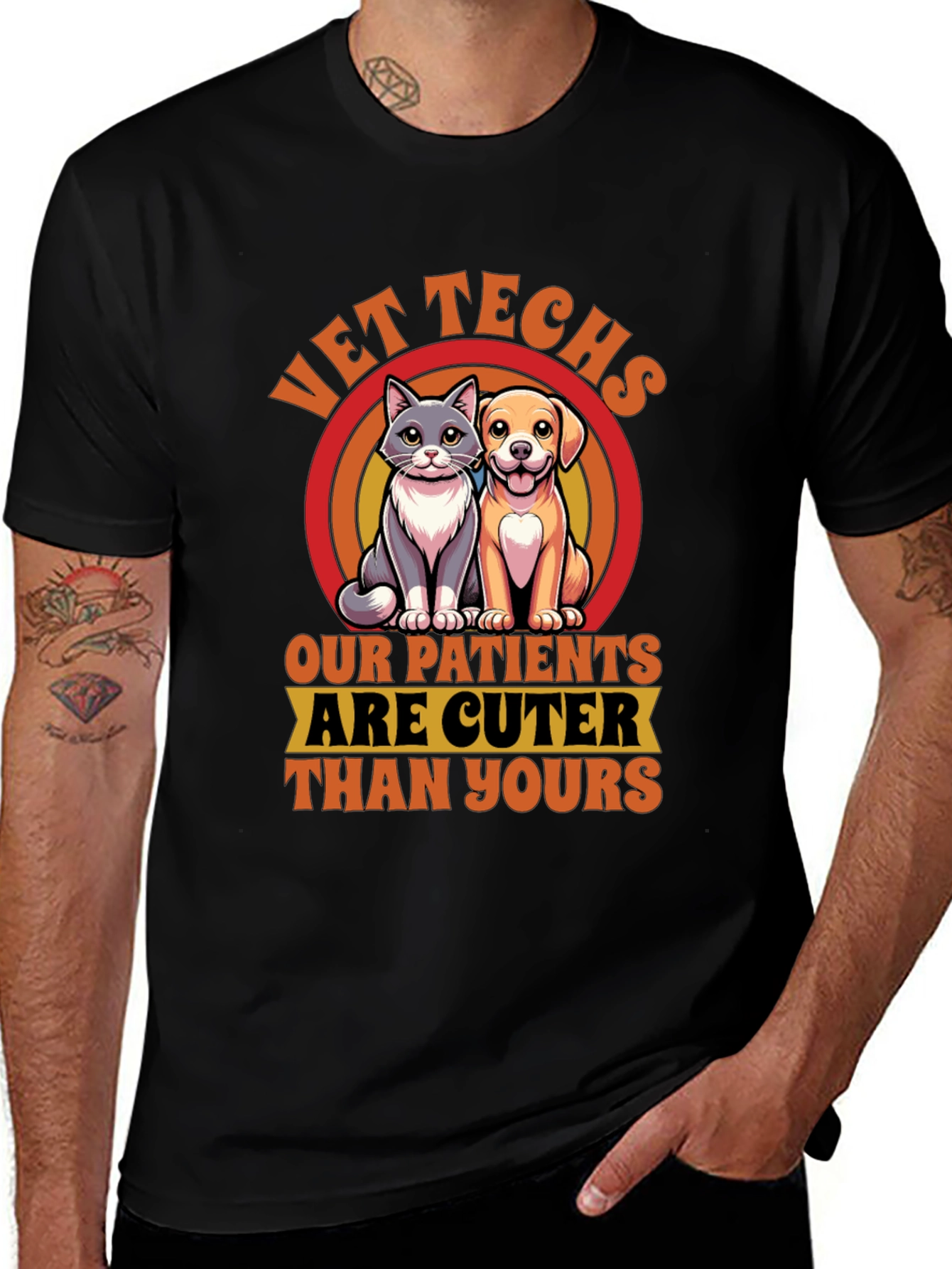 Variant 20 of Vet Techs Cuter Patients T-Shirt