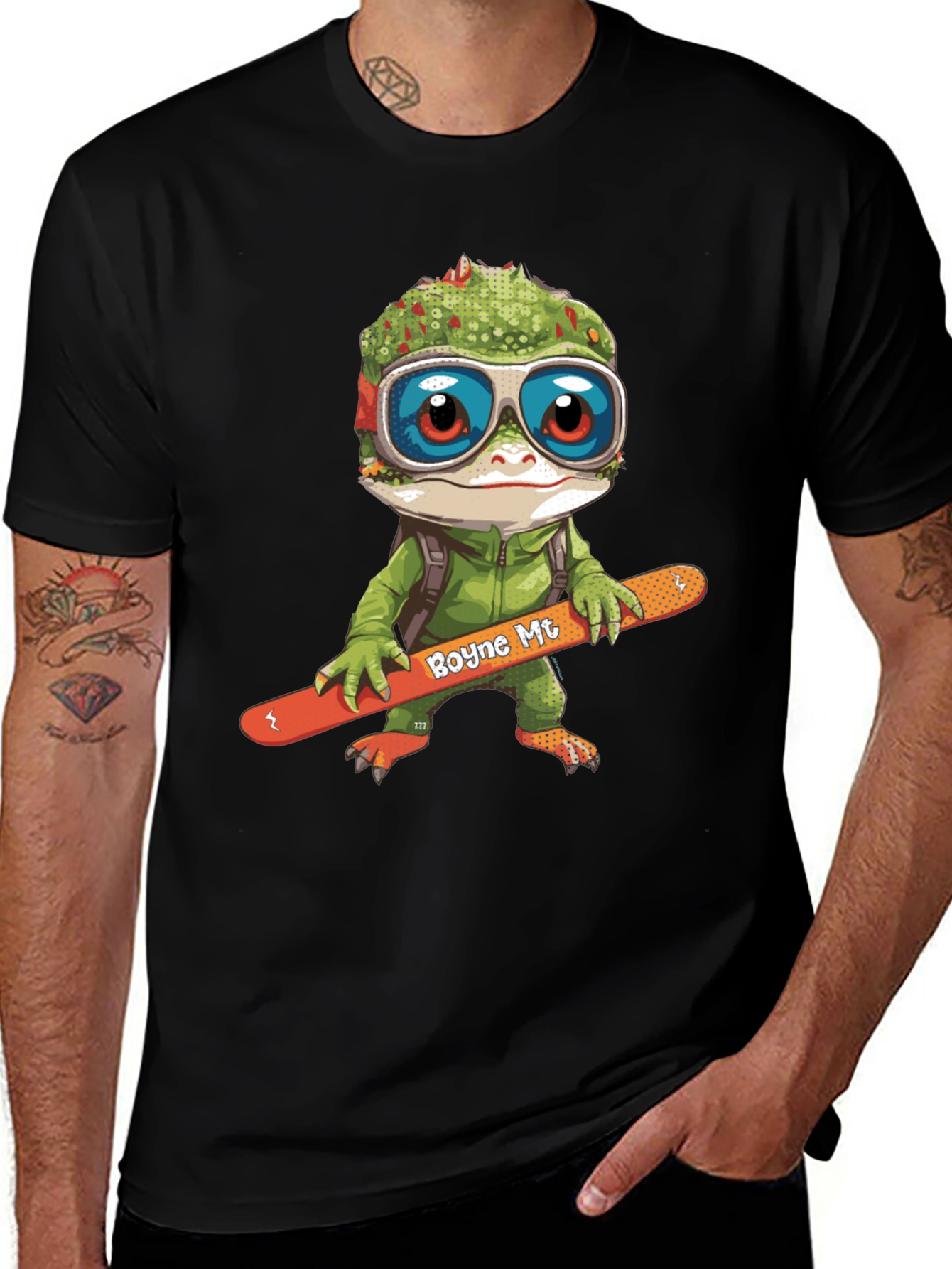 Variant 20 of Boyne Mt. Lizard Skier Graphic Tee