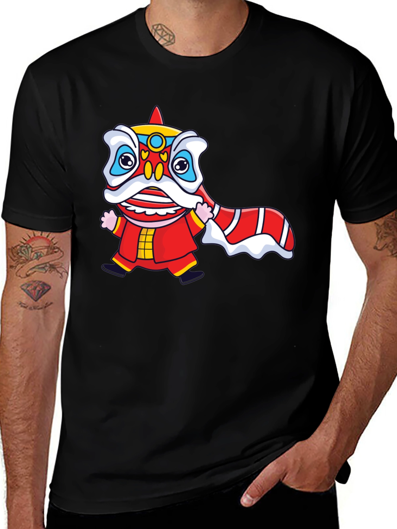 Variant 18 of Chinese Lion Dance Graphic Tee