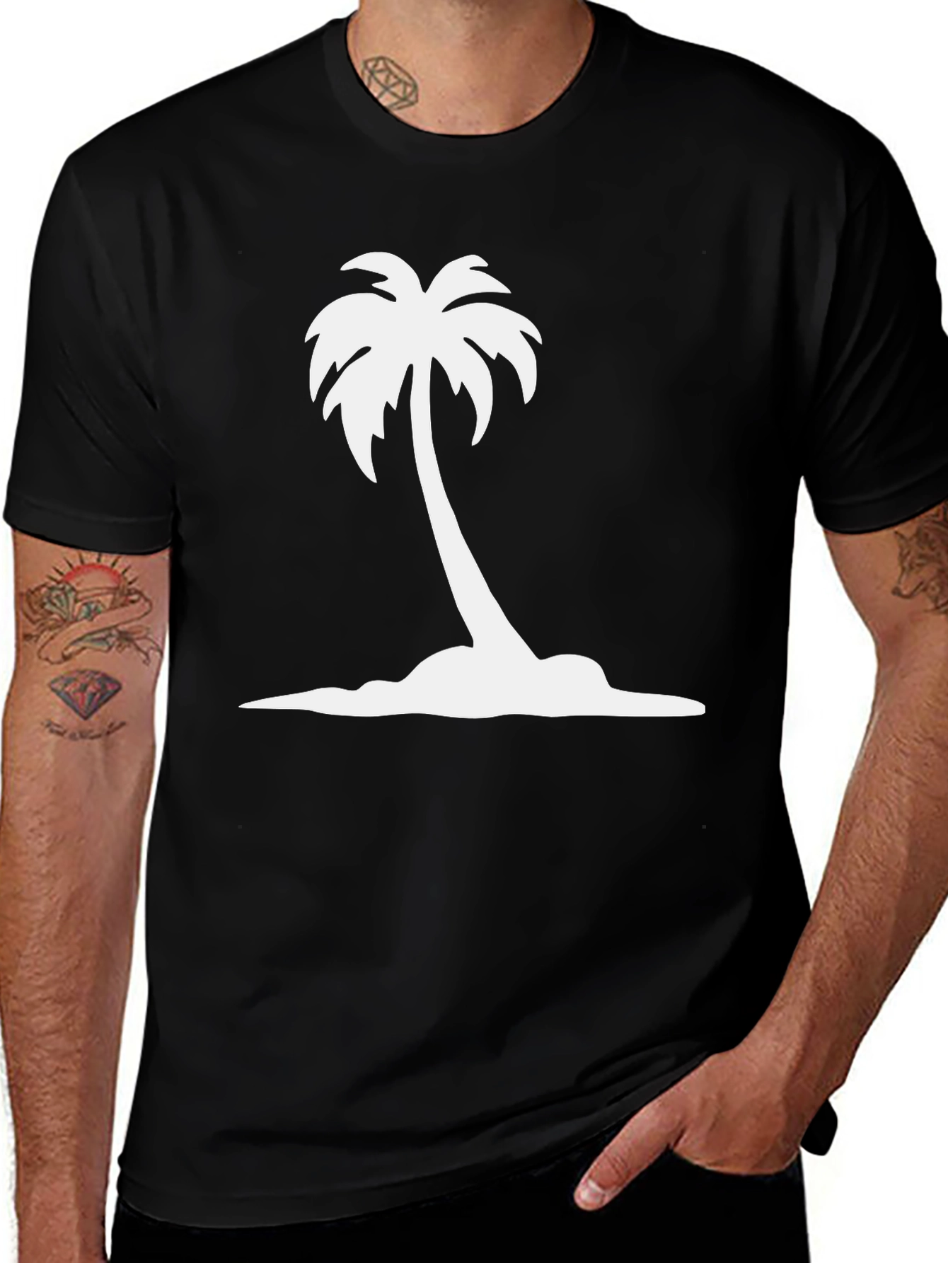 Palm Tree Graphic T-Shirt - Tropical Island Vibes