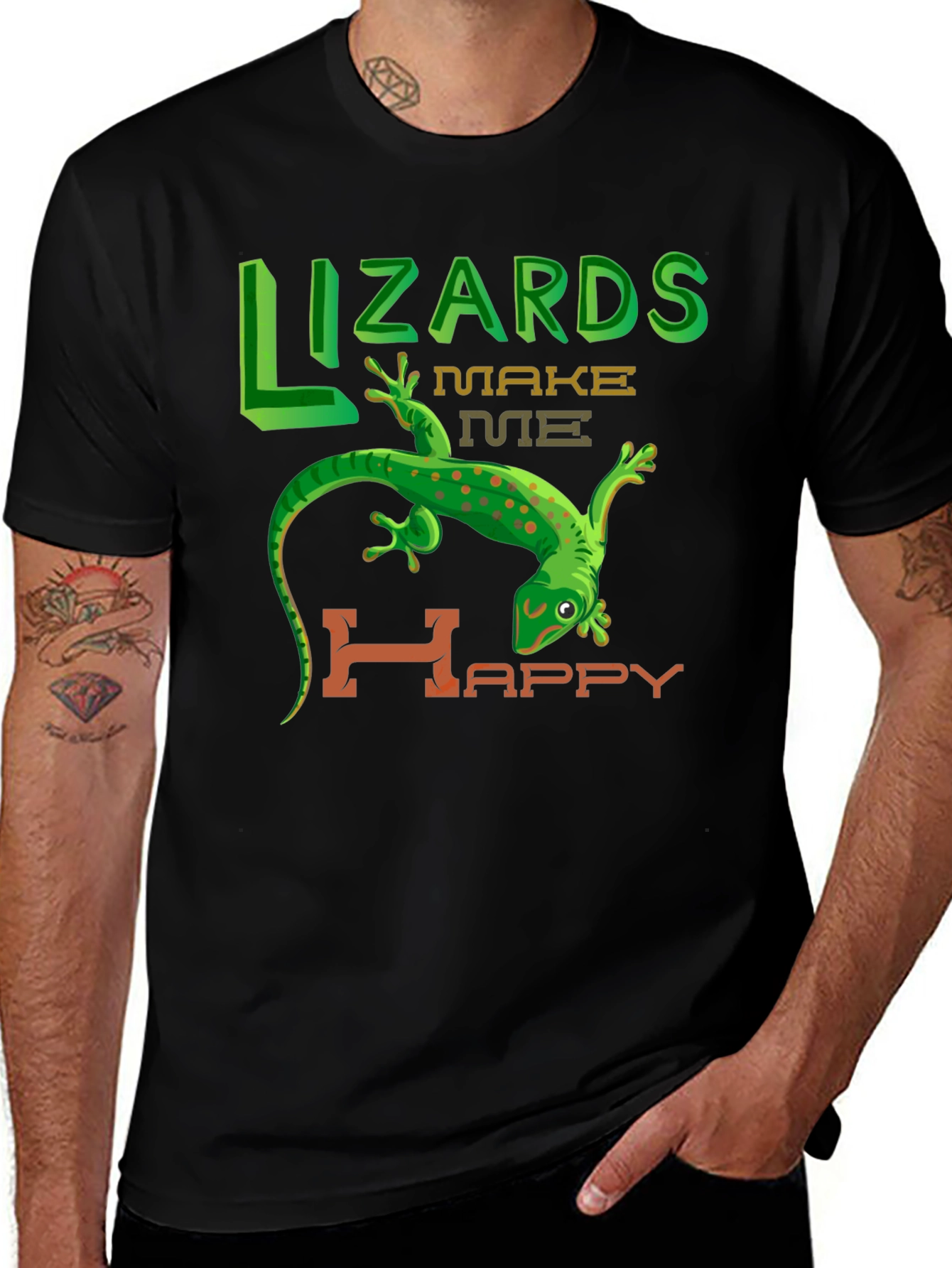 Lizards Make Me Happy Graphic T-Shirt