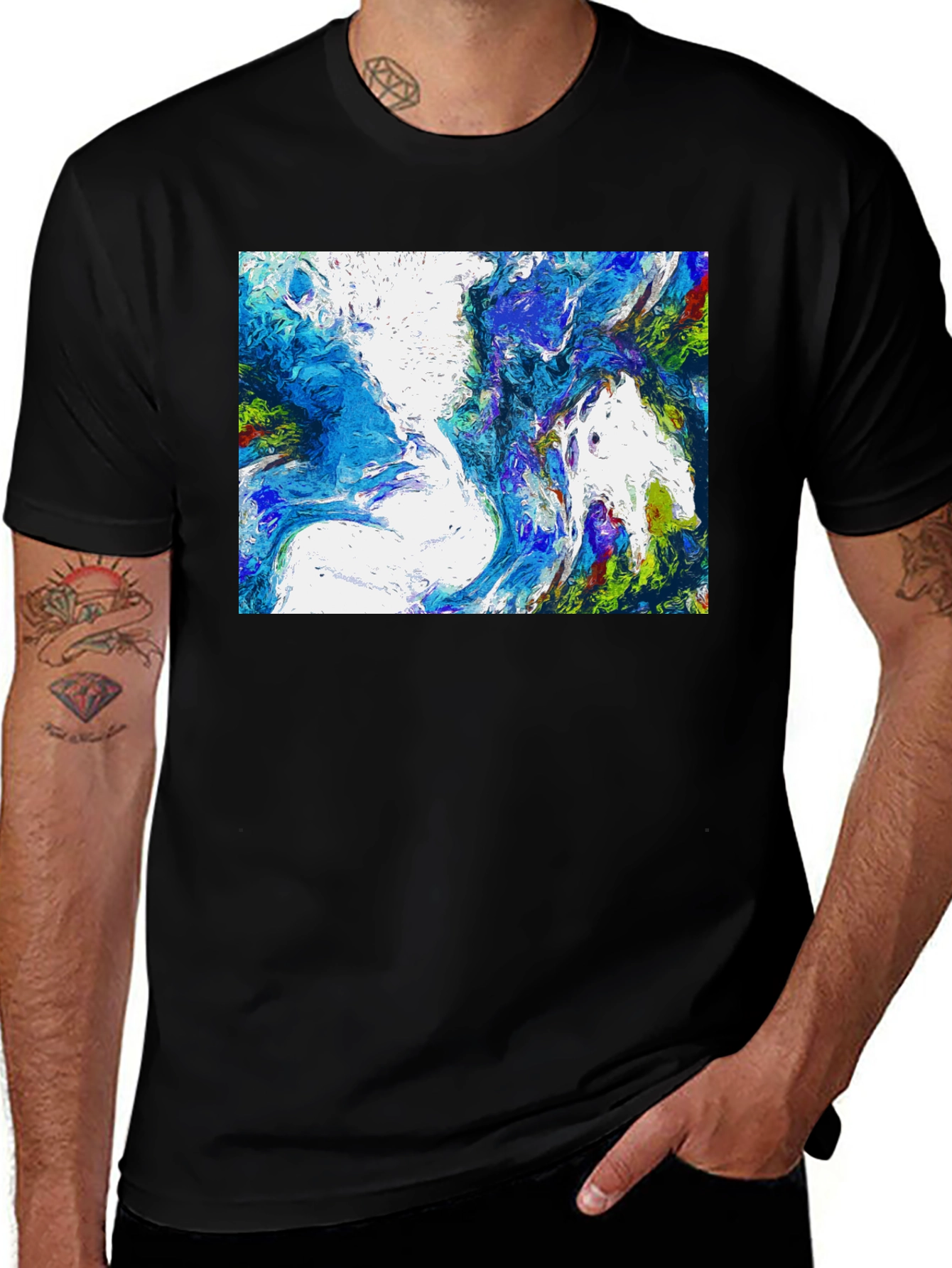 Variant 26 of Abstract Art Graphic Tee - Modern Comfort