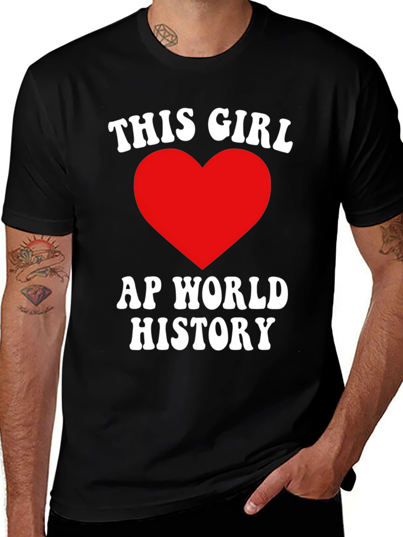 This Girl Loves AP World History T-Shirt
