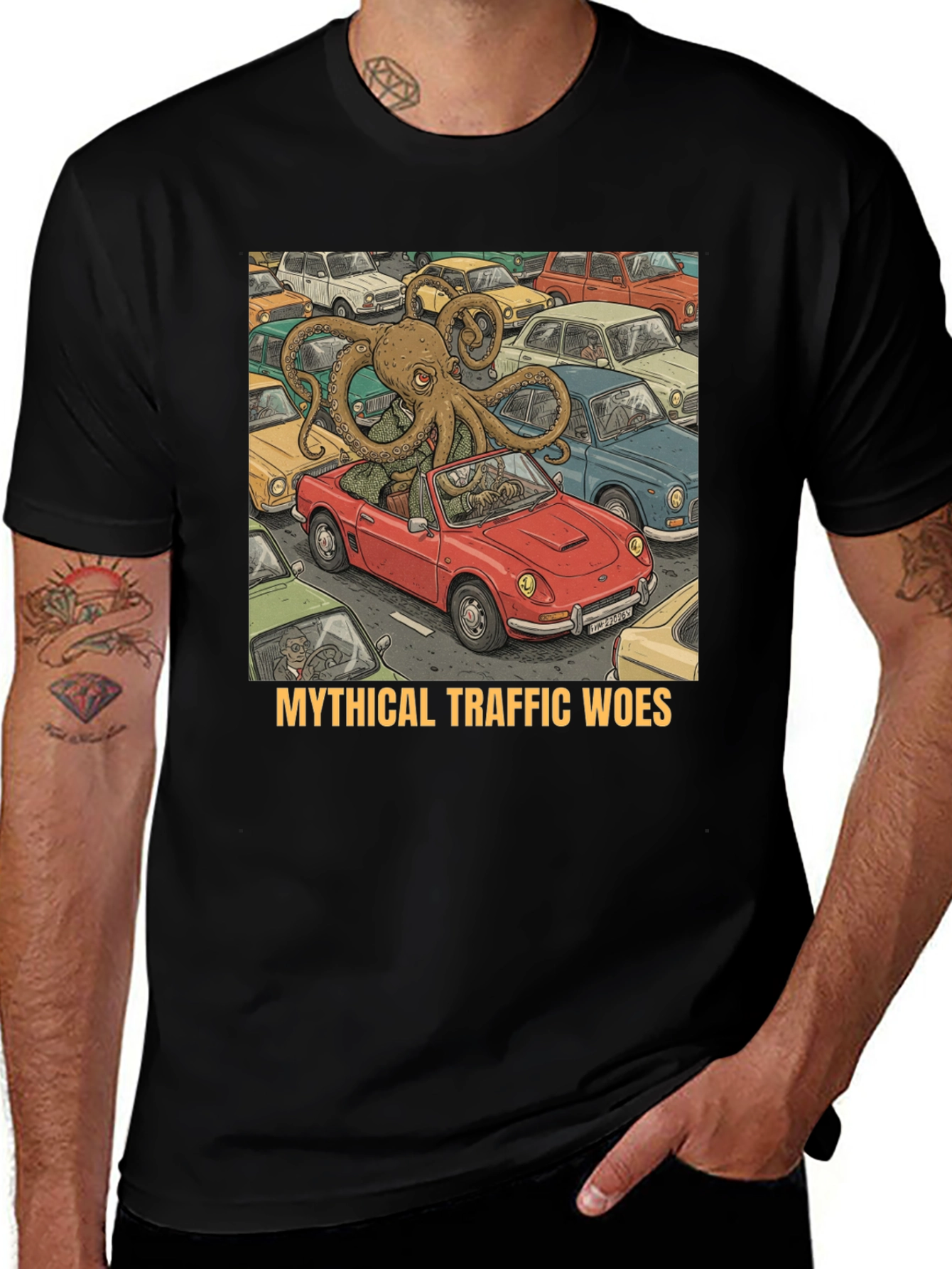 Variant 14 of Mythical Traffic Woes Graphic Tee