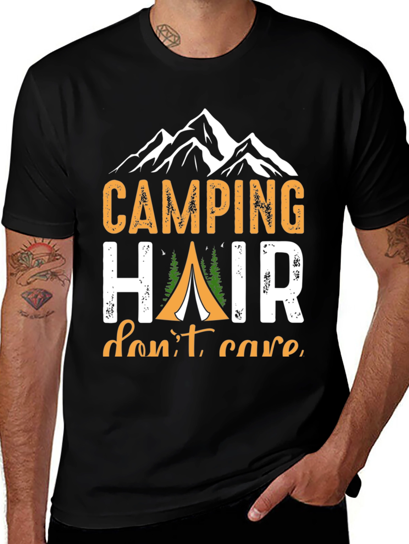 Variant 29 of Camping Hair Don't Care T-Shirt