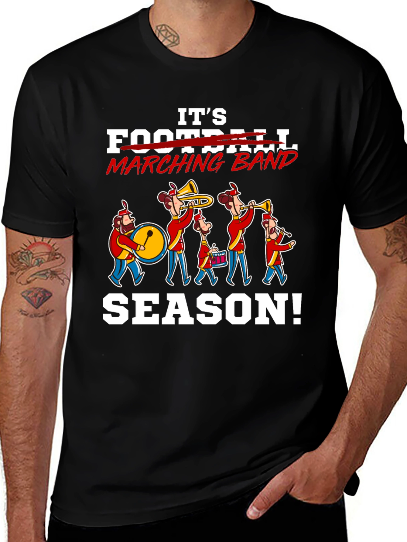Variant 10 of Marching Band Season T-Shirt Funny Band Tee