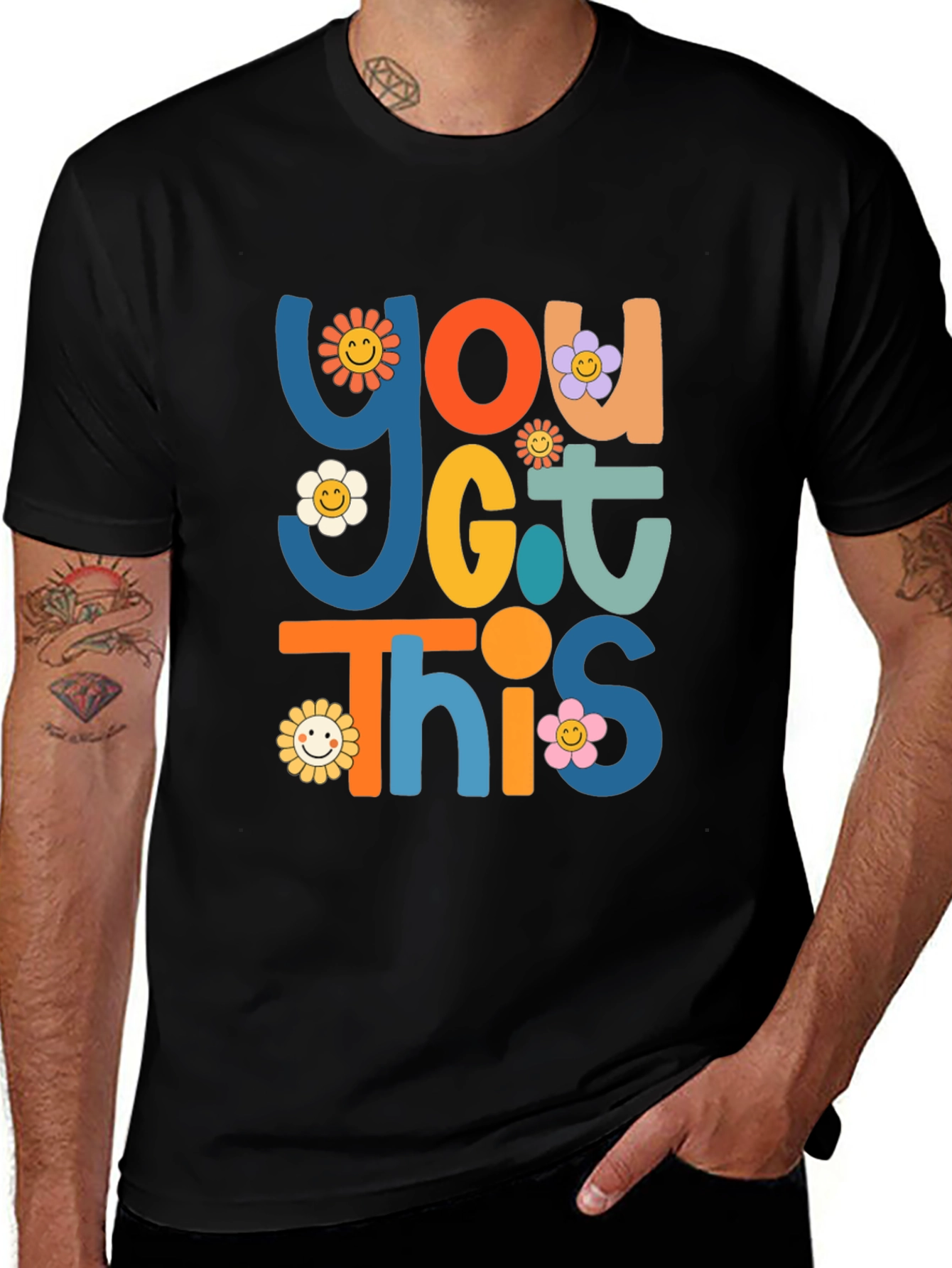 Variant 16 of You Got This T-Shirt Graphic Tee Retro Flower Power