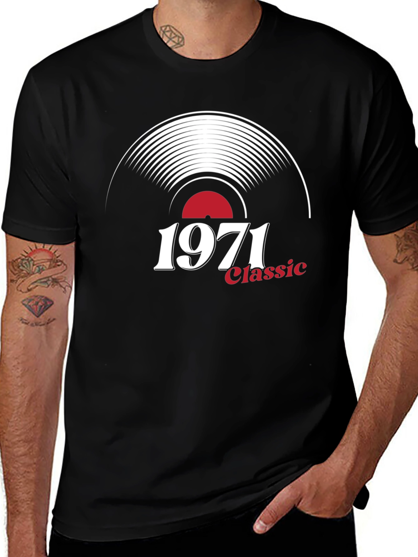 Variant 8 of 1971 Classic Vinyl Record T-Shirt - Retro Music Tee