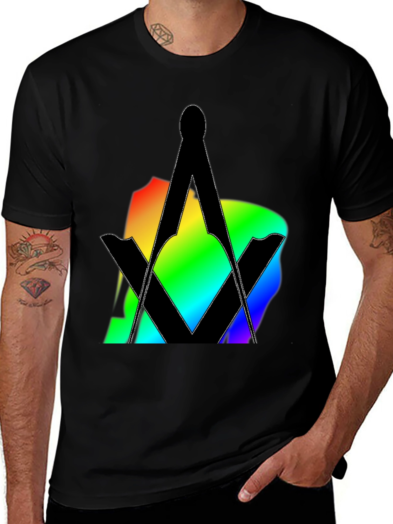 Rainbow Masonic Symbol T-Shirt