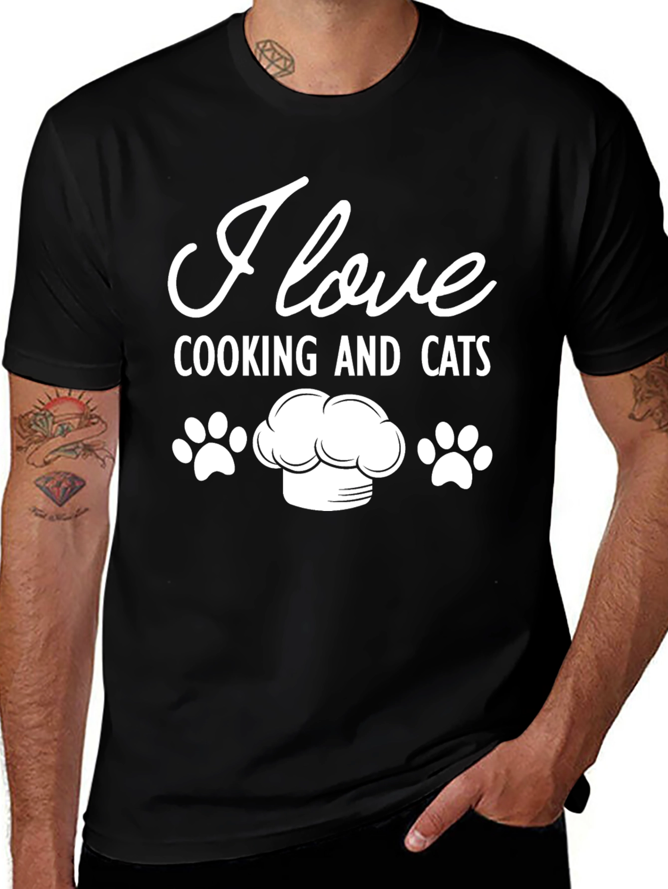 I Love Cooking and Cats T-Shirt