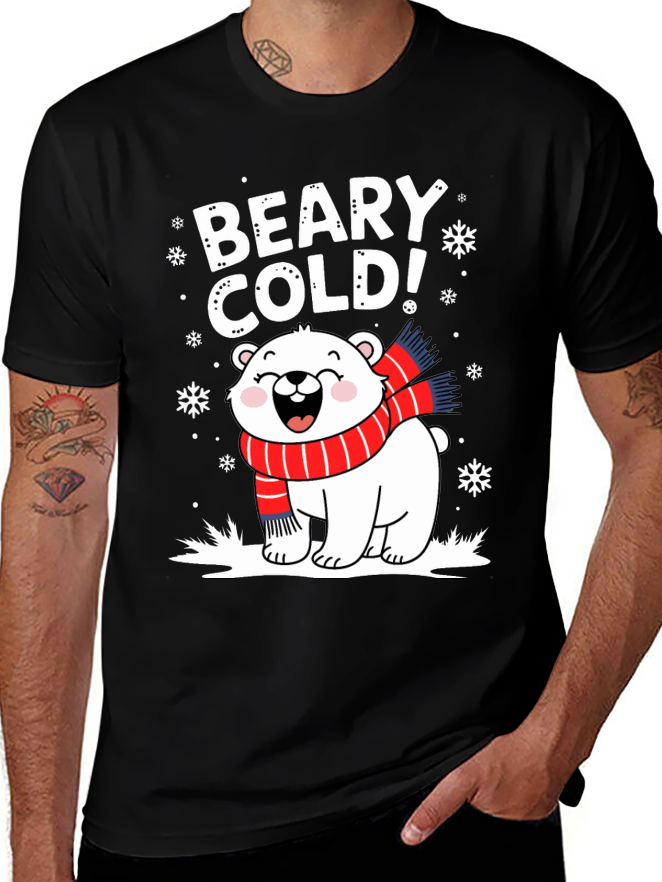 Variant 17 of Beary Cold! Holiday Graphic Tee