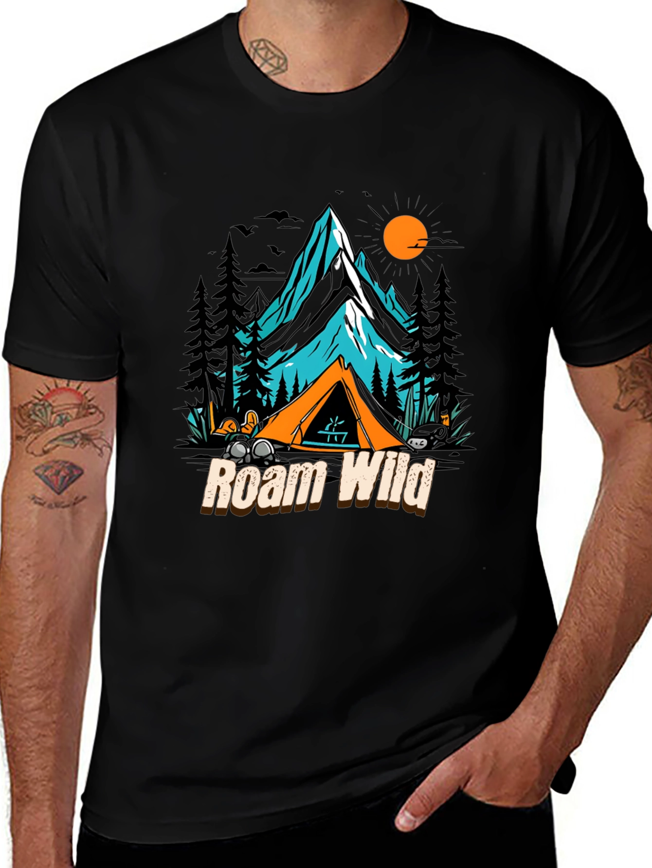 Variant 24 of Roam Wild Graphic Tee - Adventure Awaits!