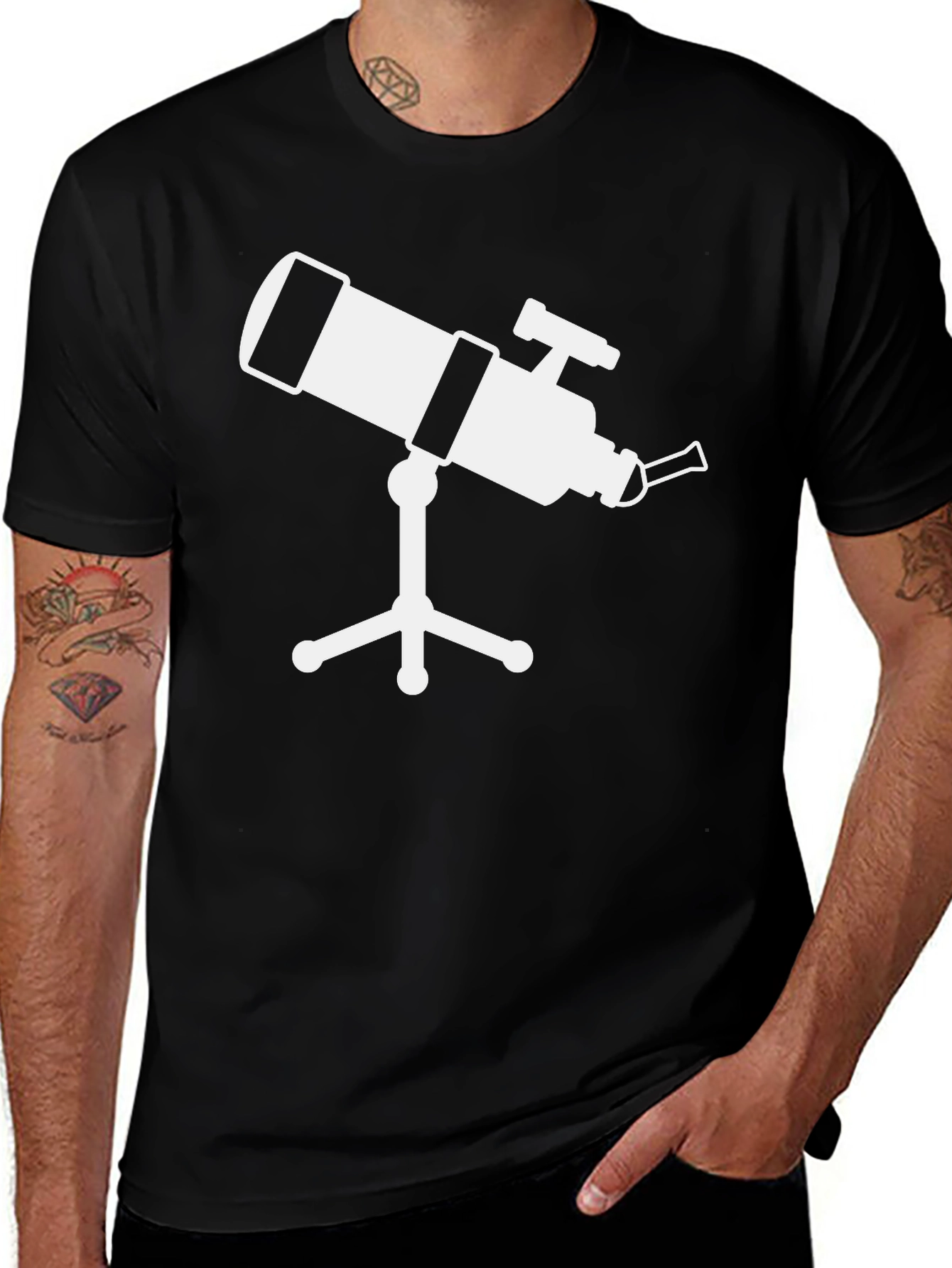 Variant 21 of Telescope Graphic Tee - Space Exploration Shirt
