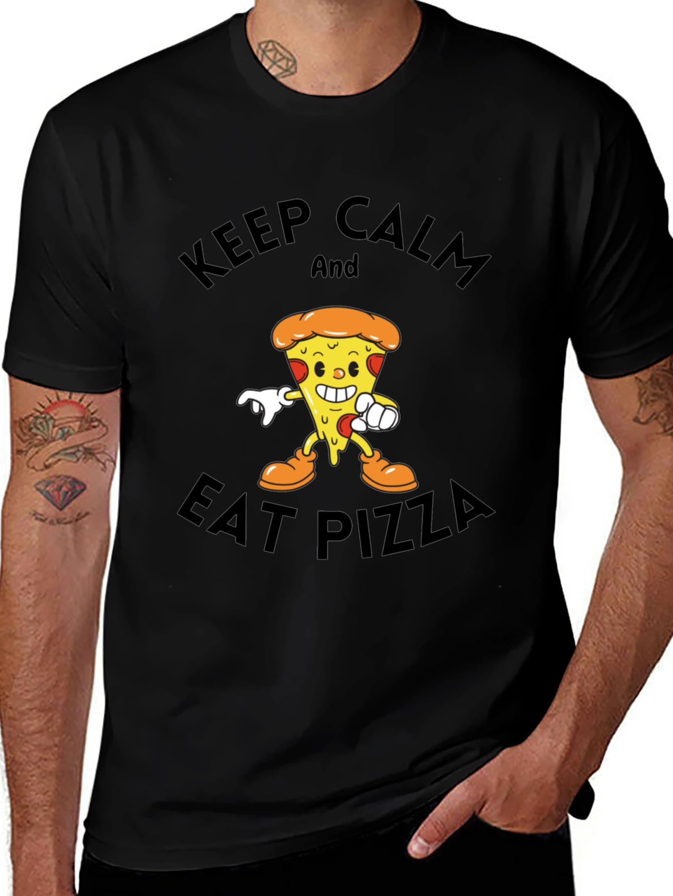 Variant 21 of Keep Calm and Eat Pizza Graphic T-Shirt